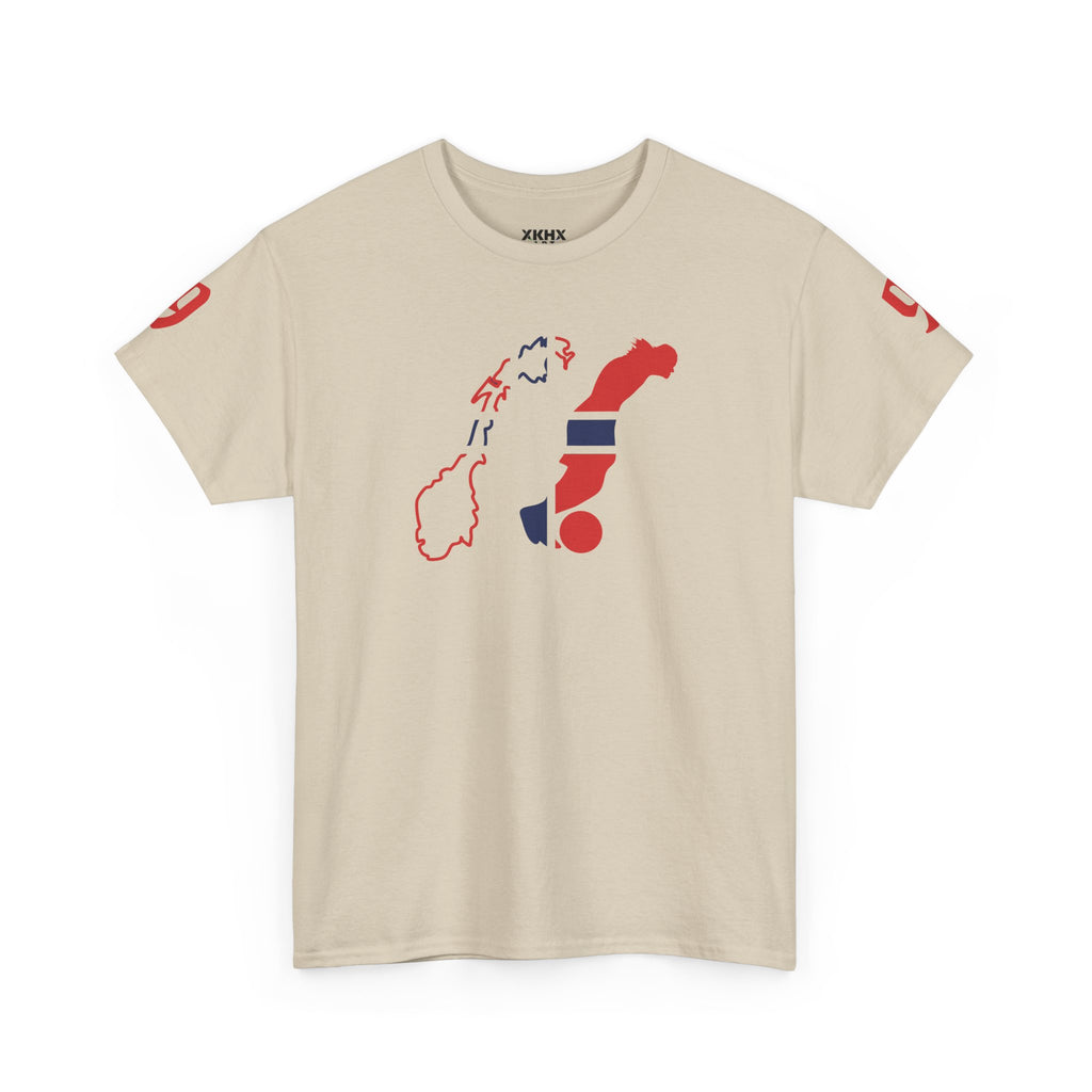 Haaland Norway Map Flag T‑Shirt — Scandinavian Pride Tee with Number 9