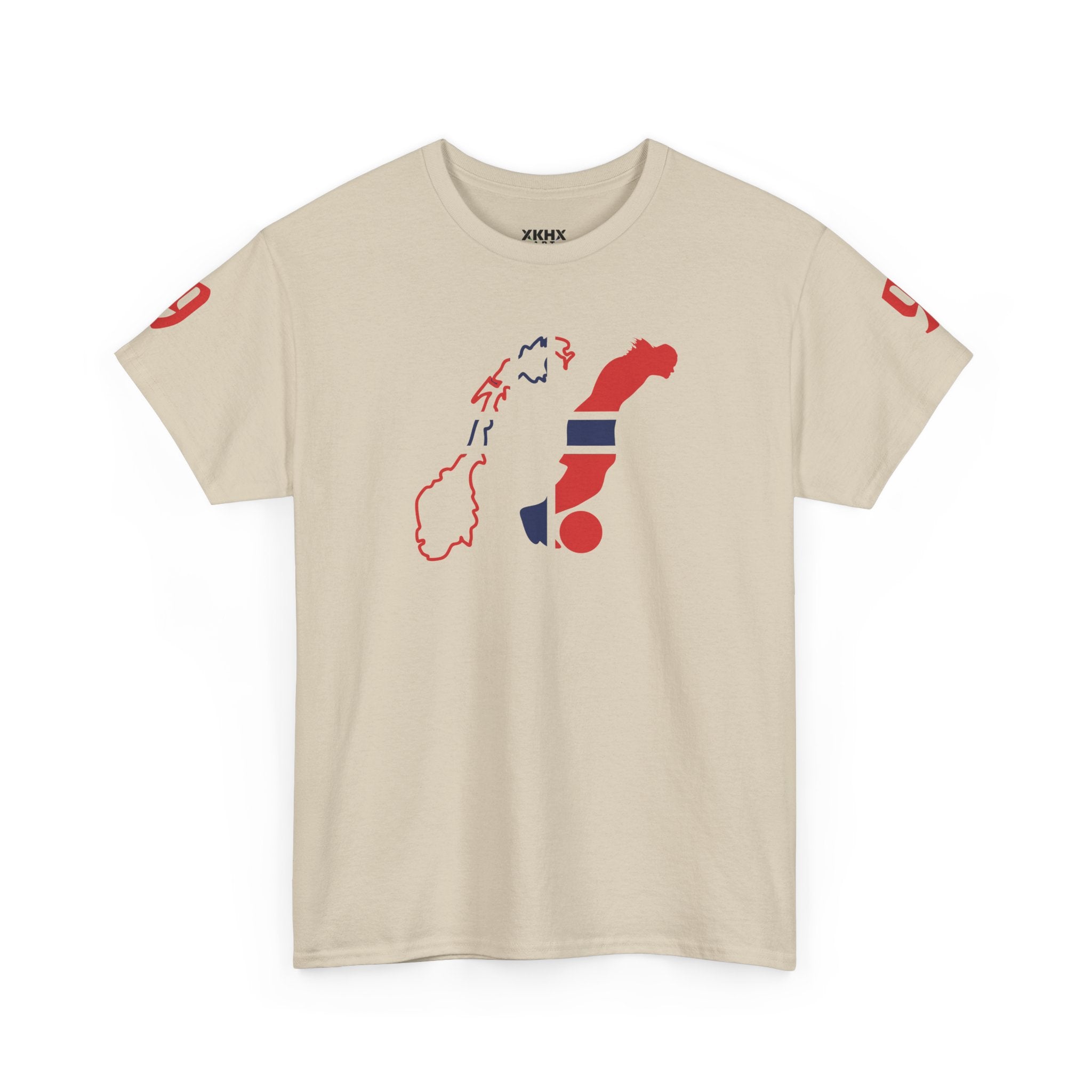 Haaland Norway Map Flag T‑Shirt — Scandinavian Pride Tee with Number 9