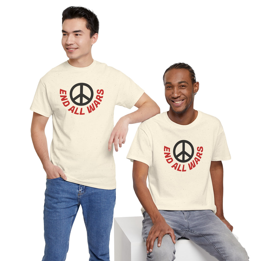 Peace Symbol T-Shirt — "End All Wars" Anti-War Graphic Tee