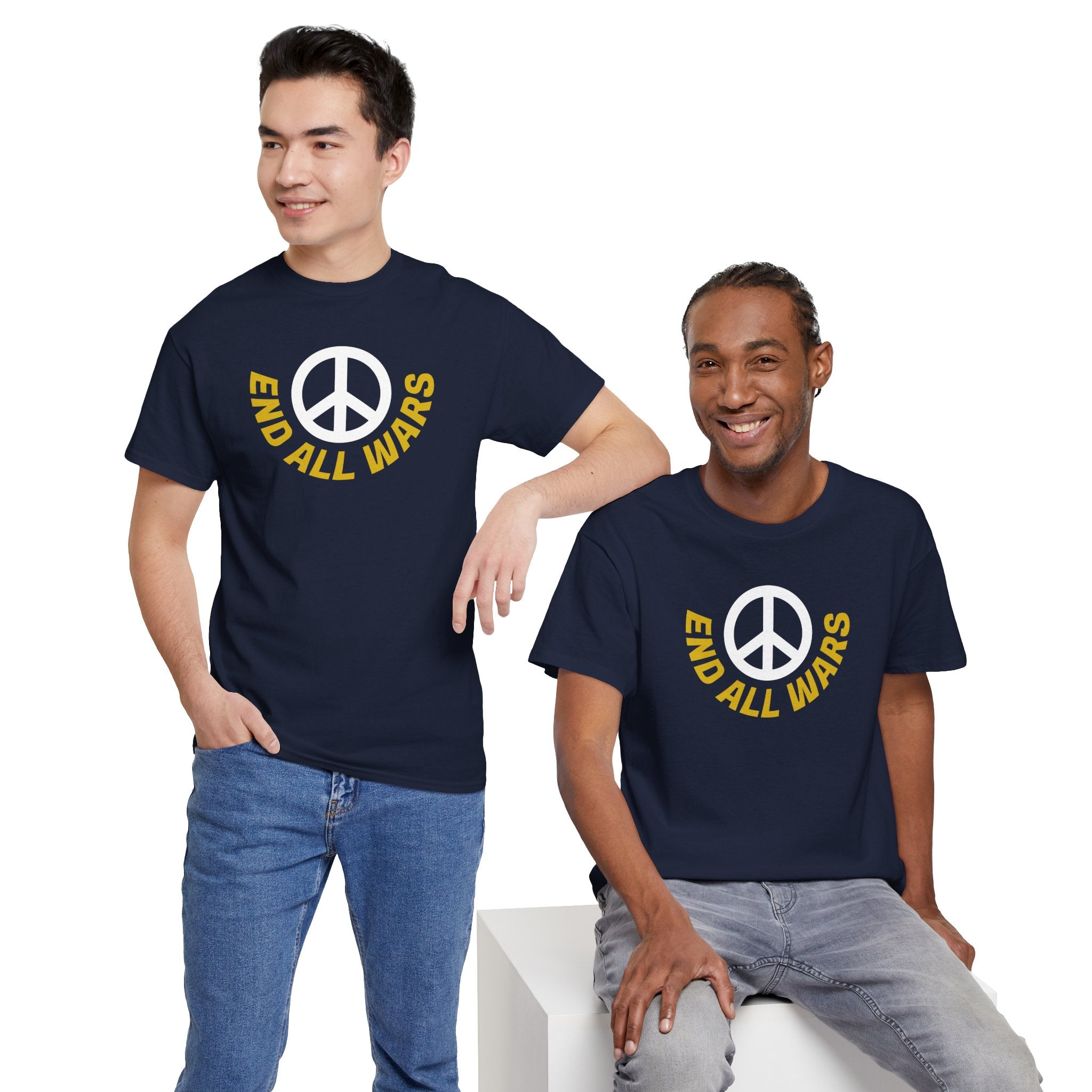 Peace Symbol T-Shirt — "End All Wars" Anti-War Graphic Tee