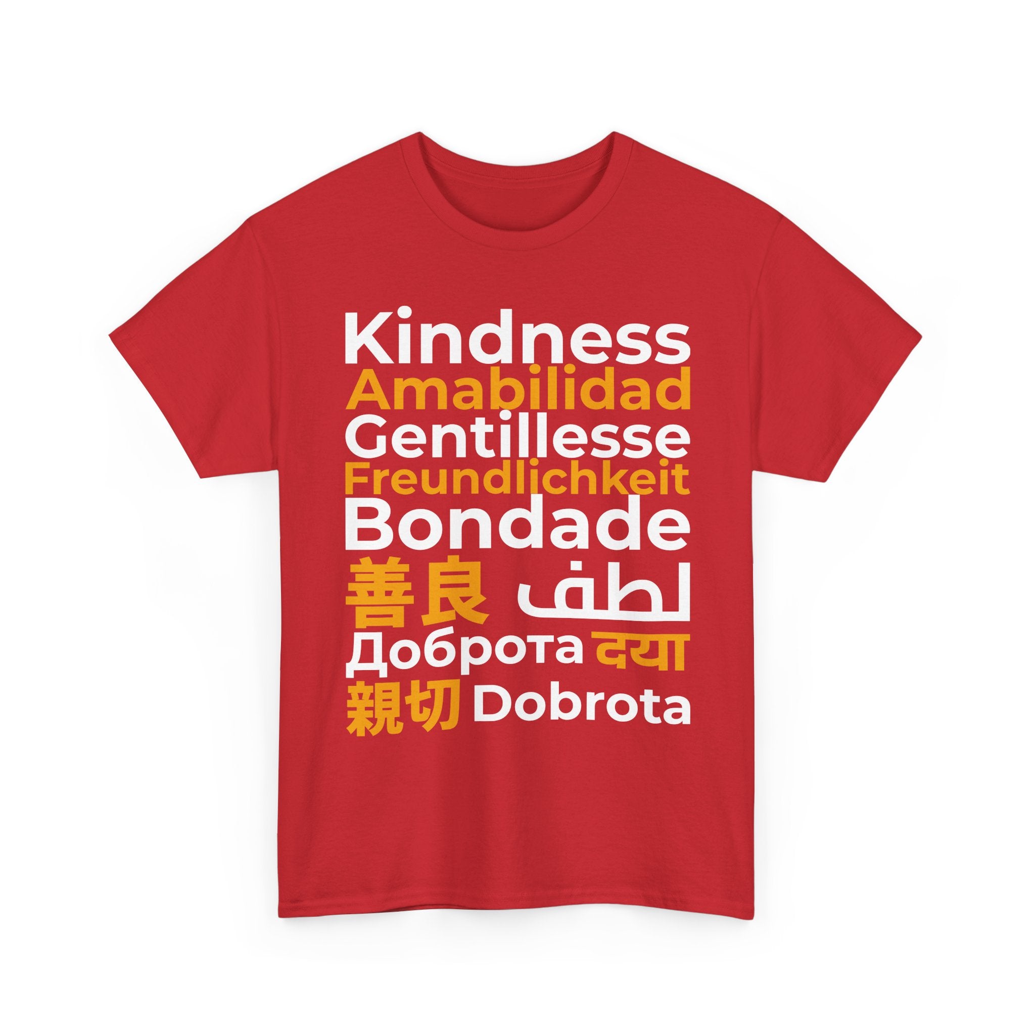 Kindness Multilingual Tee — "Kindness" in World Languages Tee