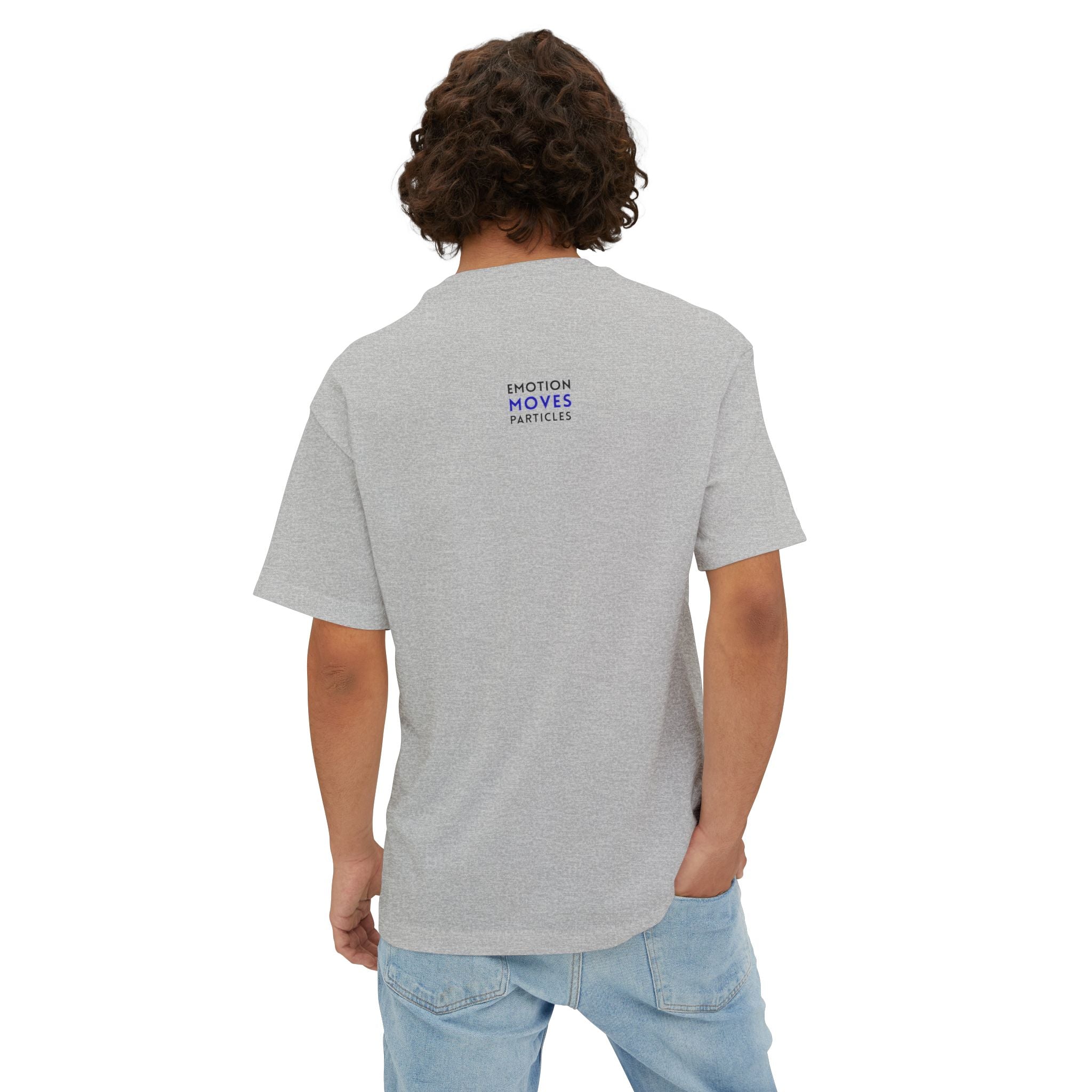 Emotion Moves Particles Tee — Minimalist Motivational Graphic T-Shirt