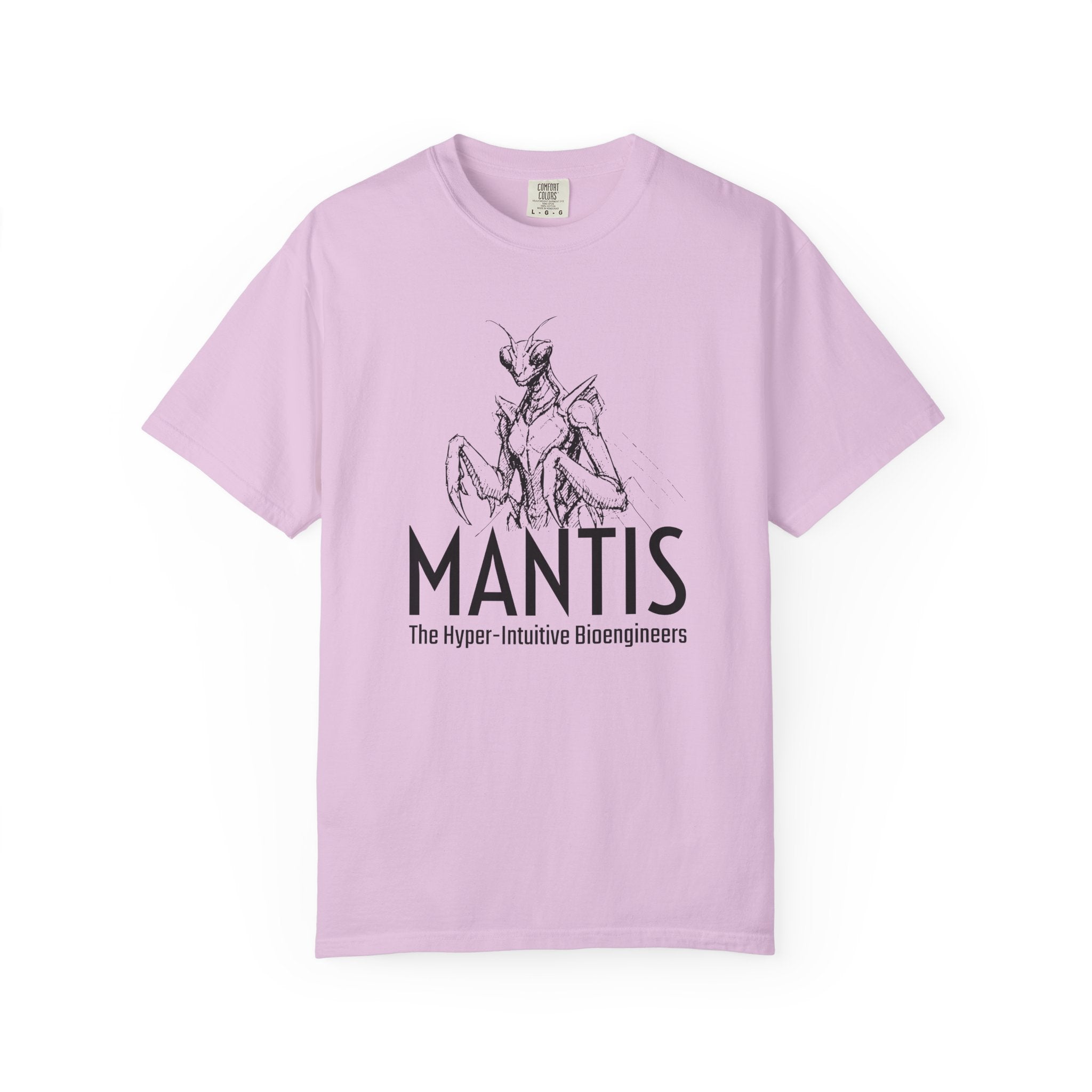 Alien Mantis Graphic T-Shirt — "The Hyper-Intuitive Bioengineers" Illustrated Tee