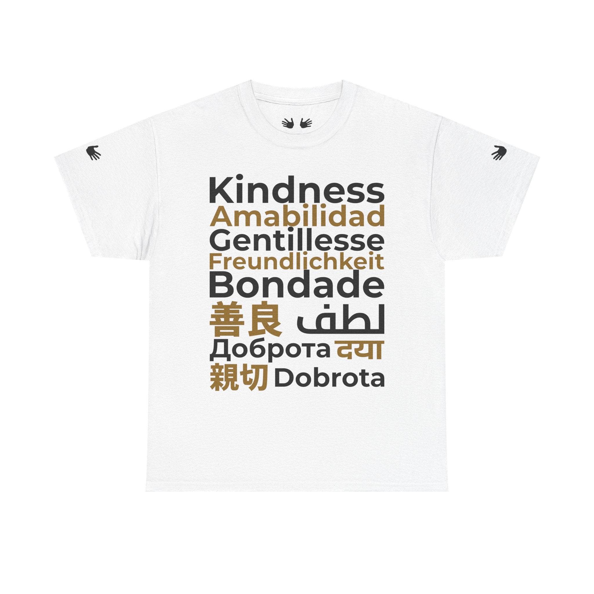 Kindness Multilingual Tee — "Kindness" in World Languages