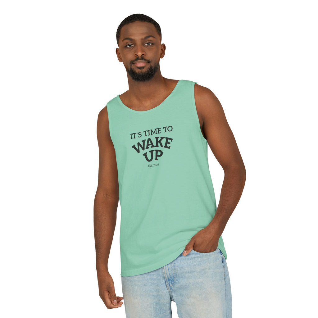 Wake Up Tank Top dark — Casual Graphic Tank
