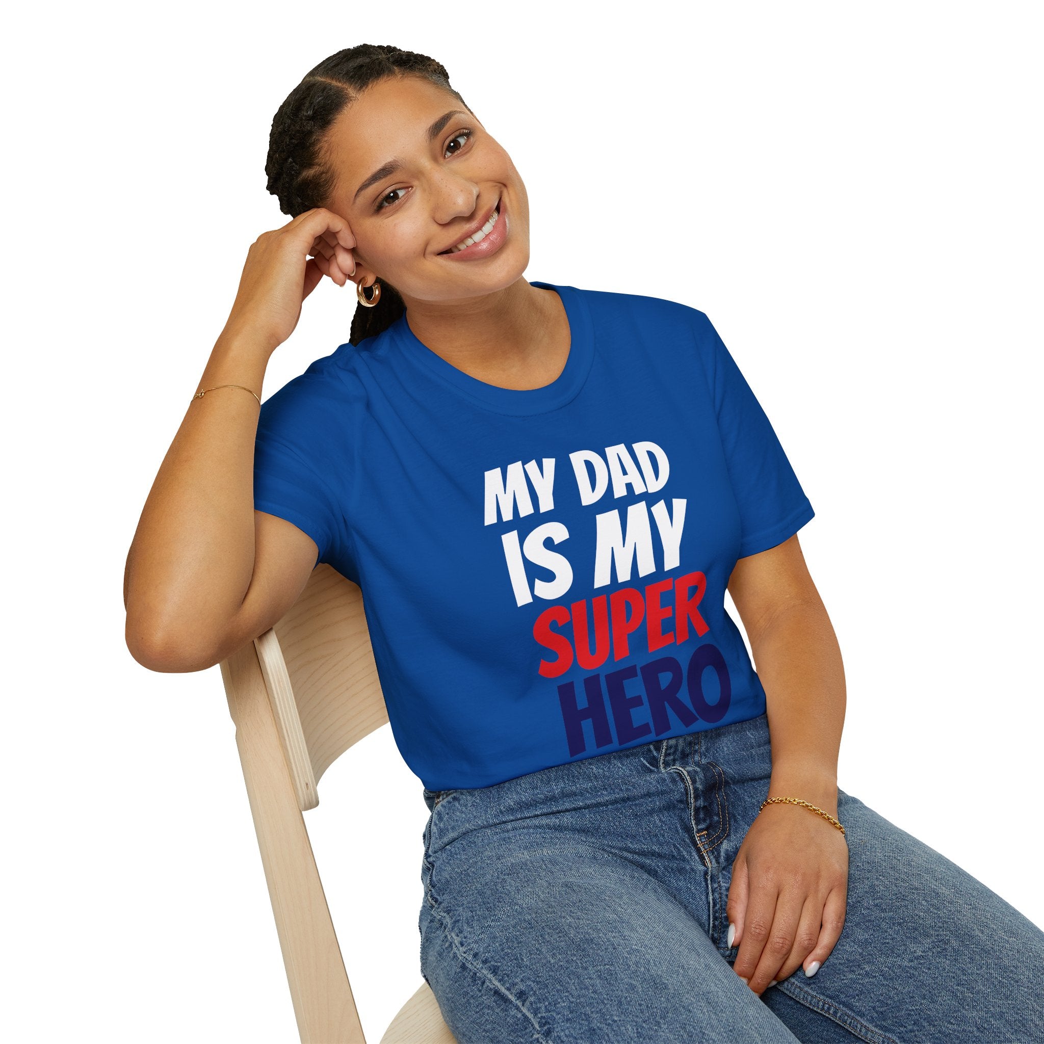 Superhero Dad T-Shirt — "My Dad Is My Superhero" Positive Message Tee