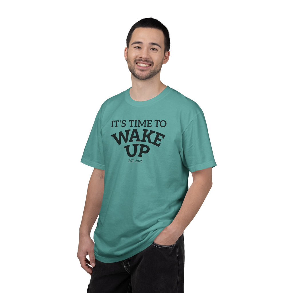 Wake Up Graphic T-Shirt — "It's Time to Wake Up" Casual Tee