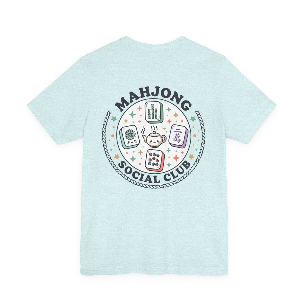 Mahjong Social Club Tee | tile-inspired, jade green pastel