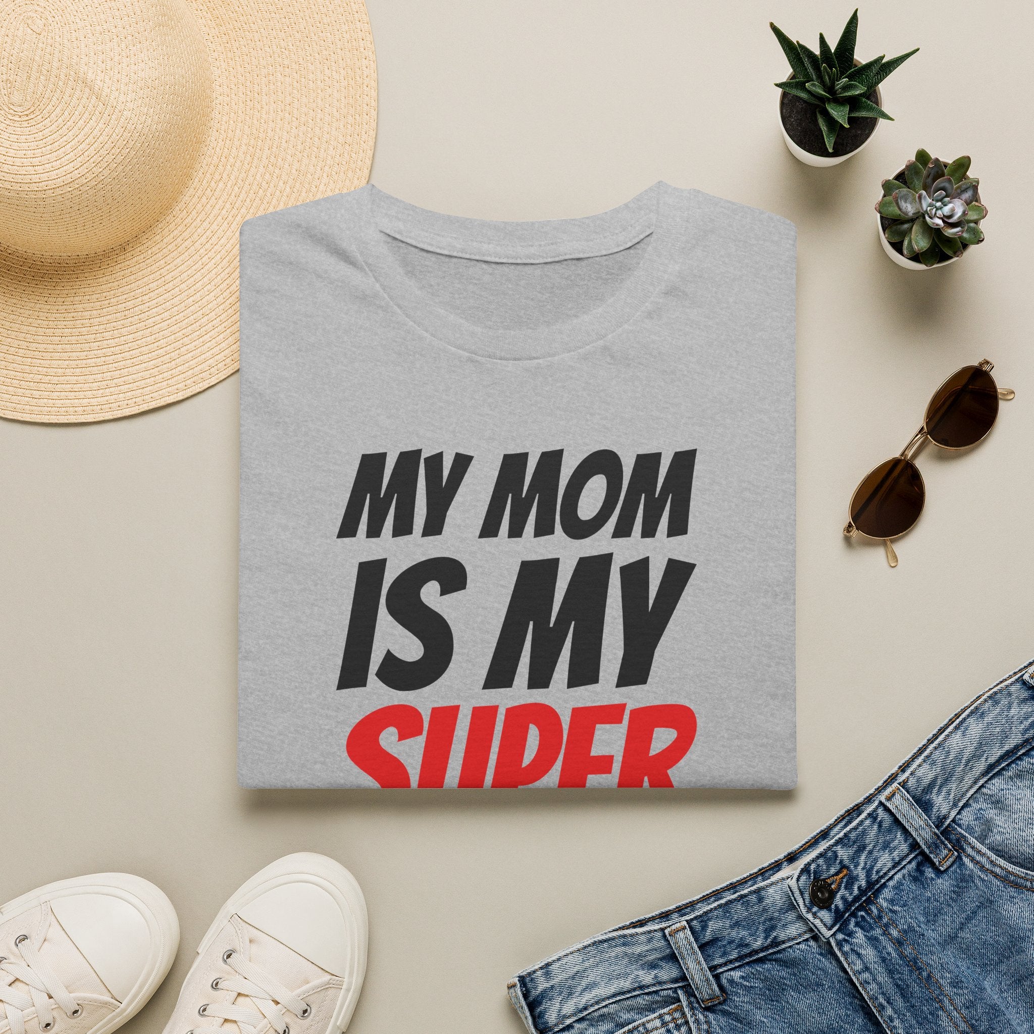 Superhero Mom T-Shirt — "My Mom Is My Superhero" Positive Message Tee