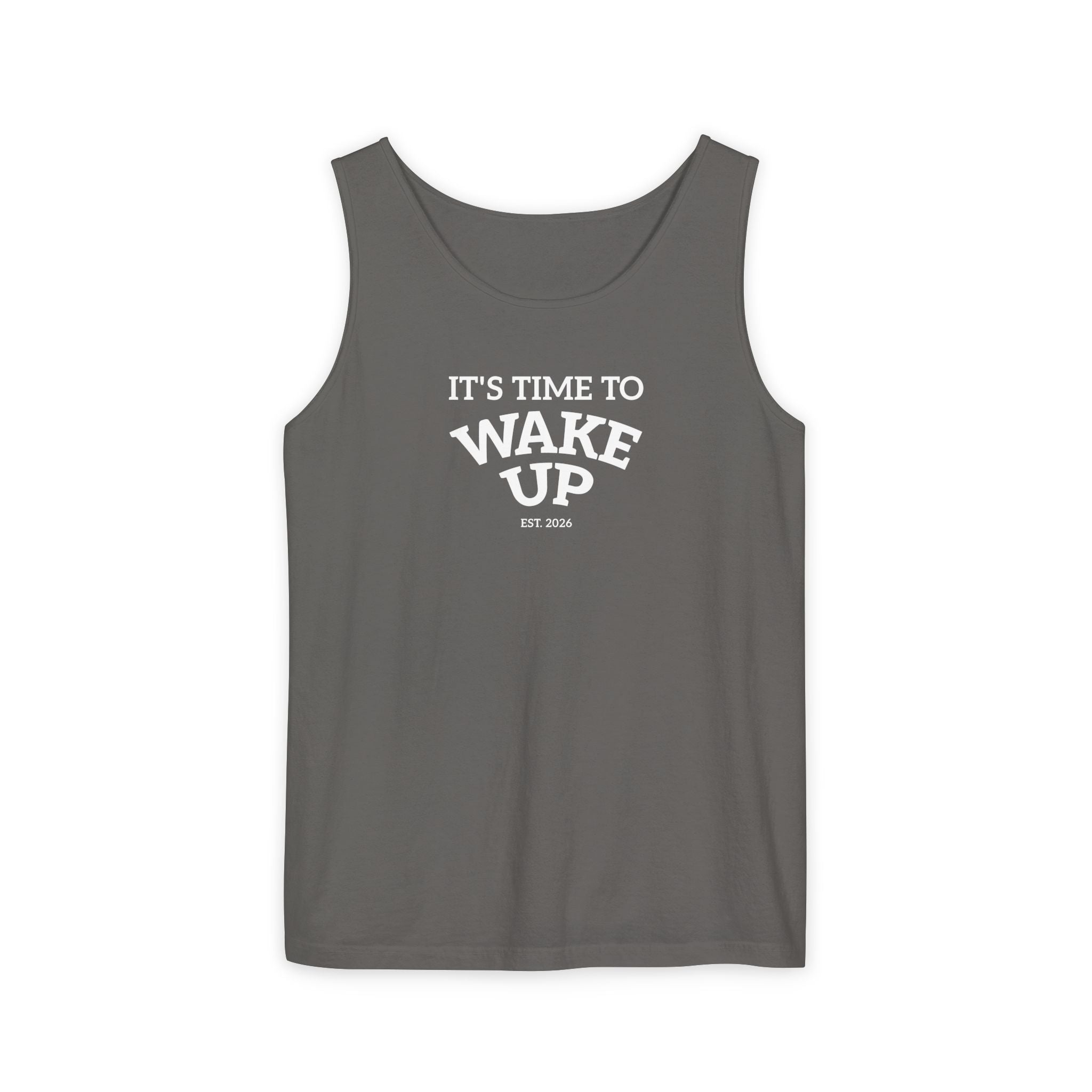 Wake Up Tank Top dark — Casual Graphic Tank
