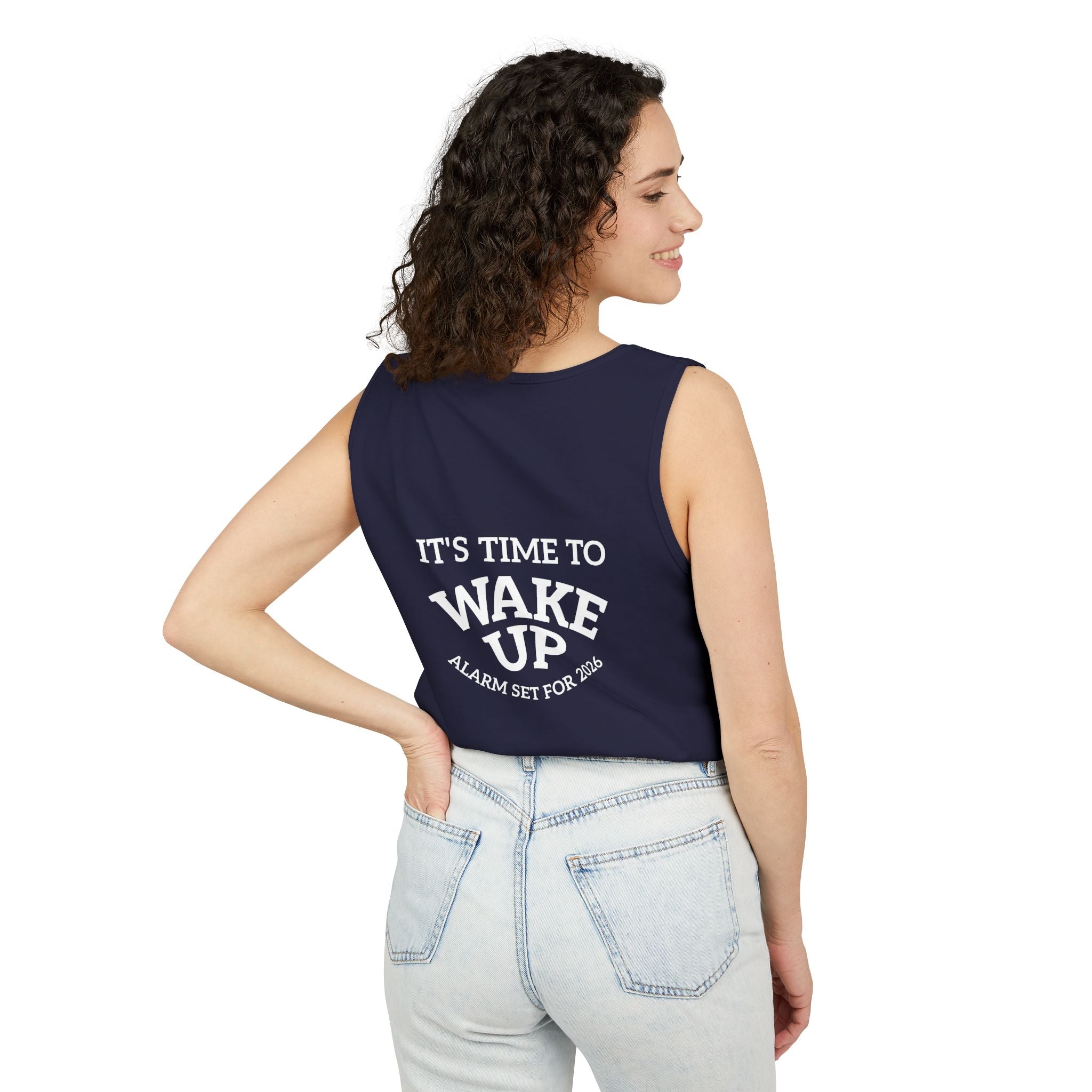 Wake Up Tank Top dark — Casual Graphic Tank