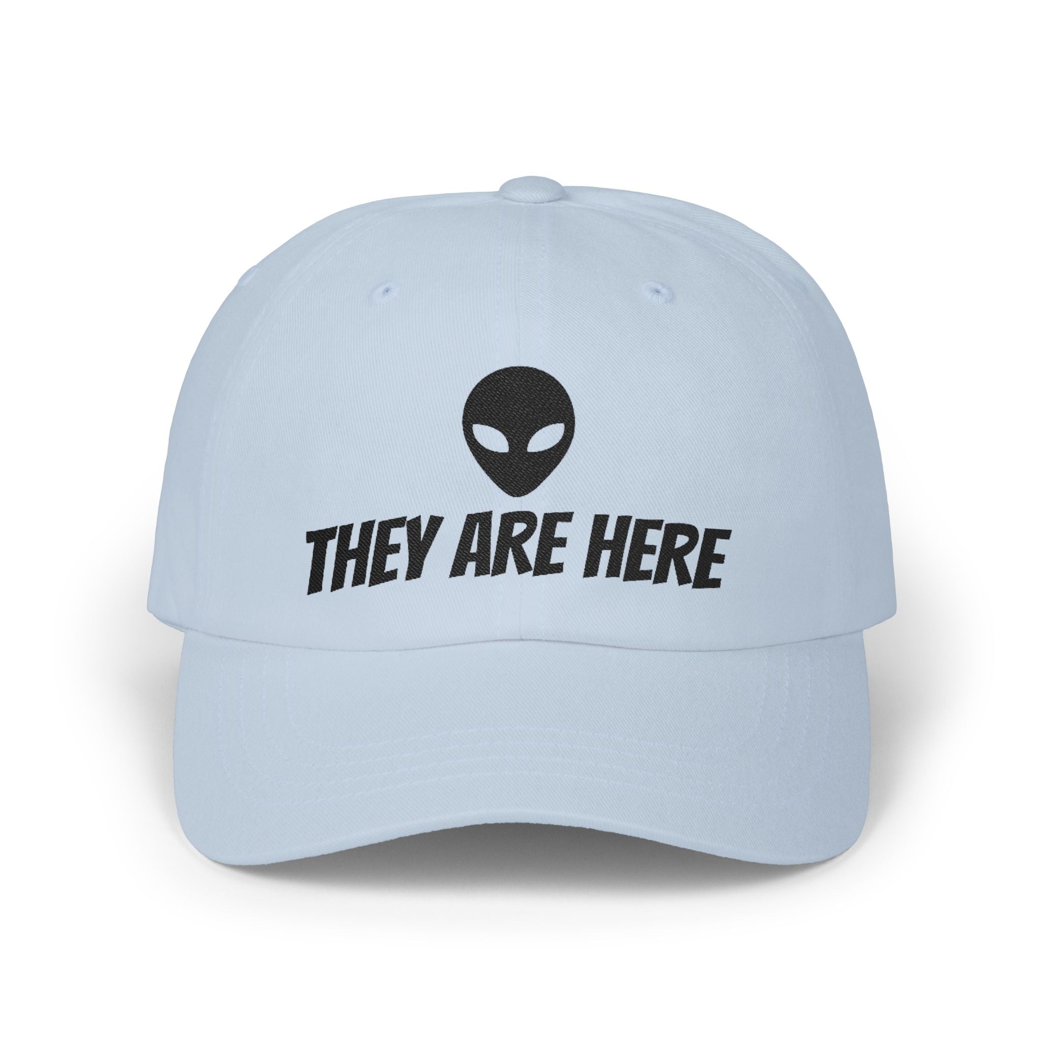 Alien "They Are Here" Dad Cap - Embroidered Baseball Hat light