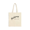 Mahjong Social Club Tote, tile-inspired jade green pastel, game night canvas