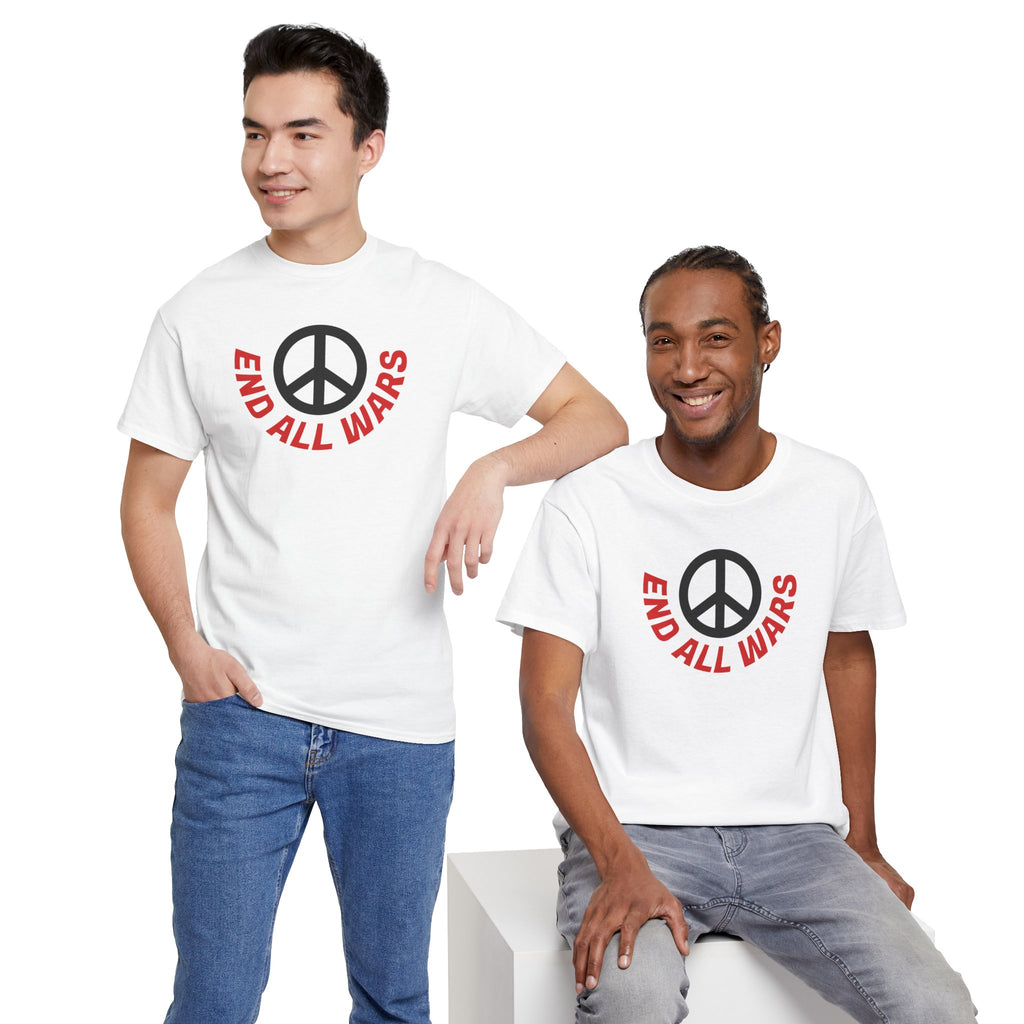 Peace Symbol T-Shirt — "End All Wars" Anti-War Graphic Tee