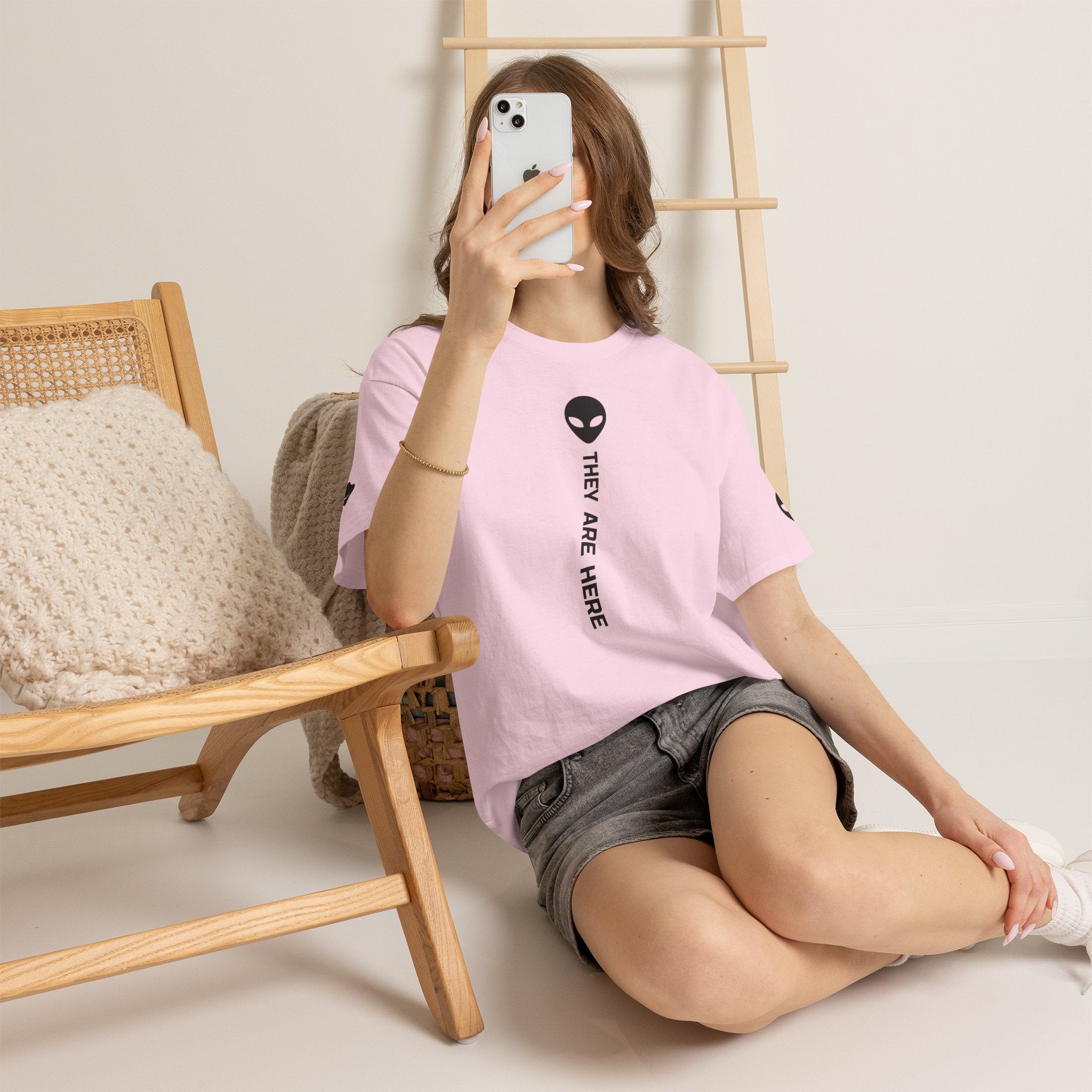 Alien Head "They Are Here" Graphic Tee