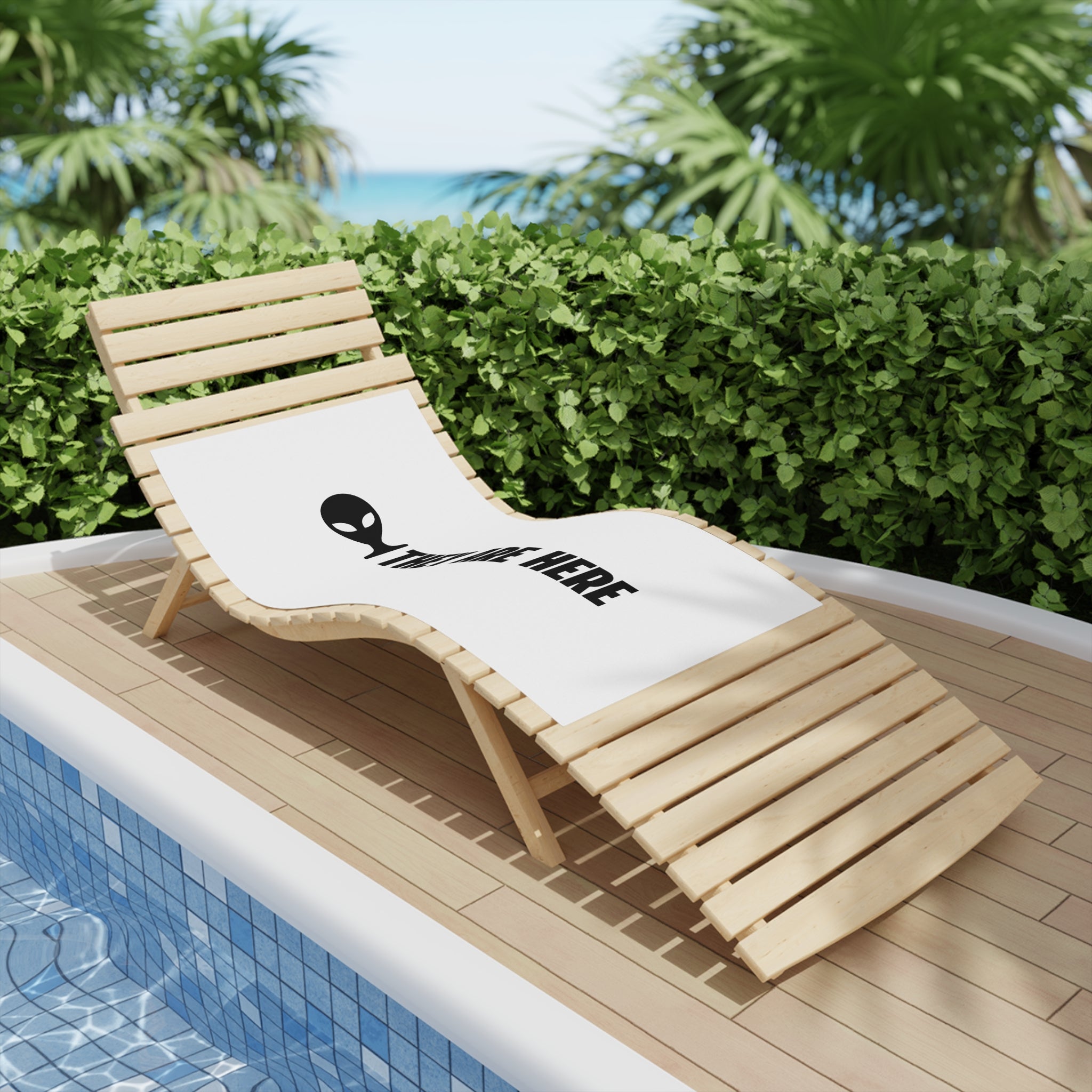 Alien Beach Towel — "They Are Here" Graphic Beach Towel