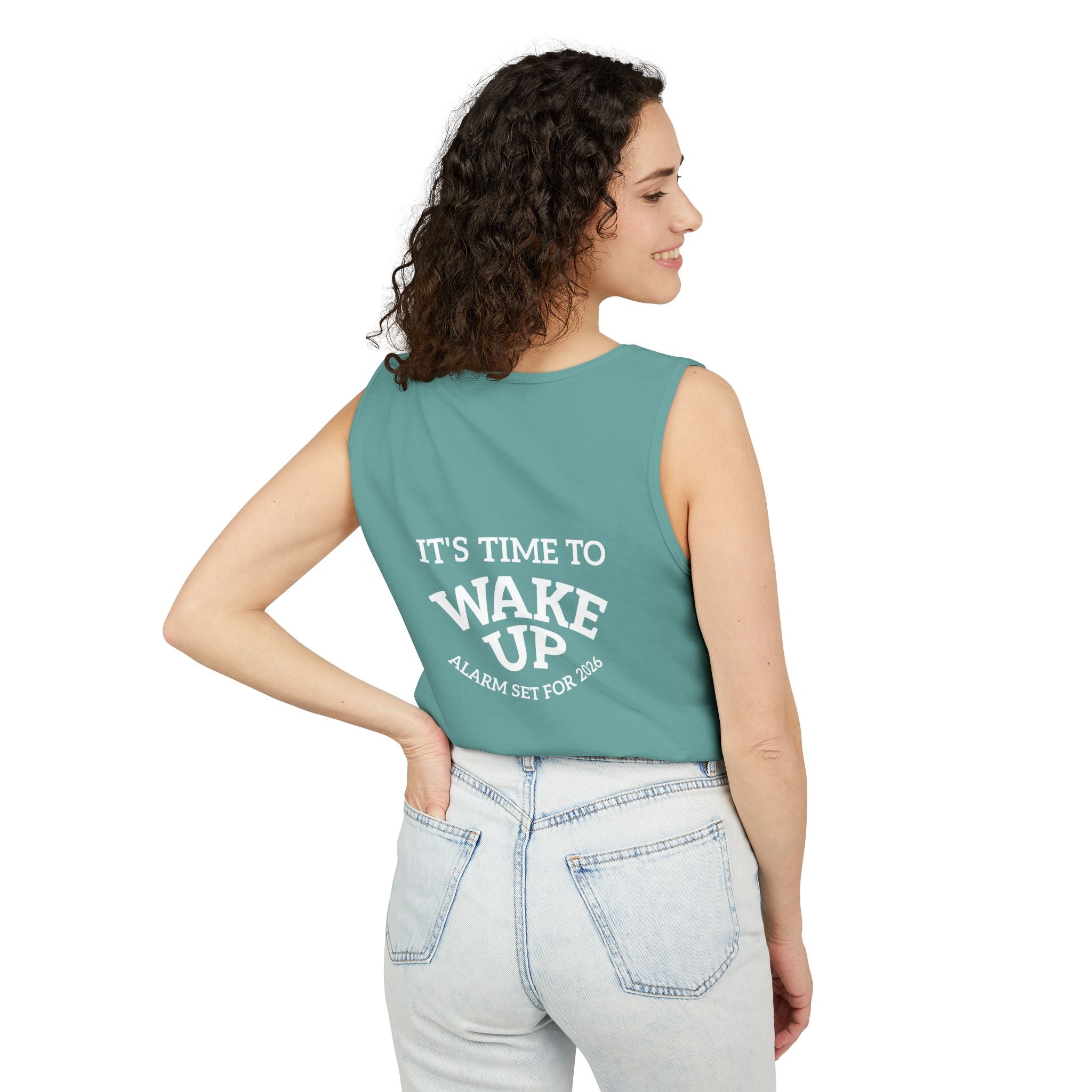 Wake Up Tank Top dark — Casual Graphic Tank