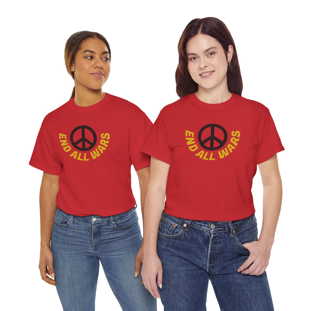 Peace Symbol T-Shirt — "End All Wars" Anti-War Graphic Tee