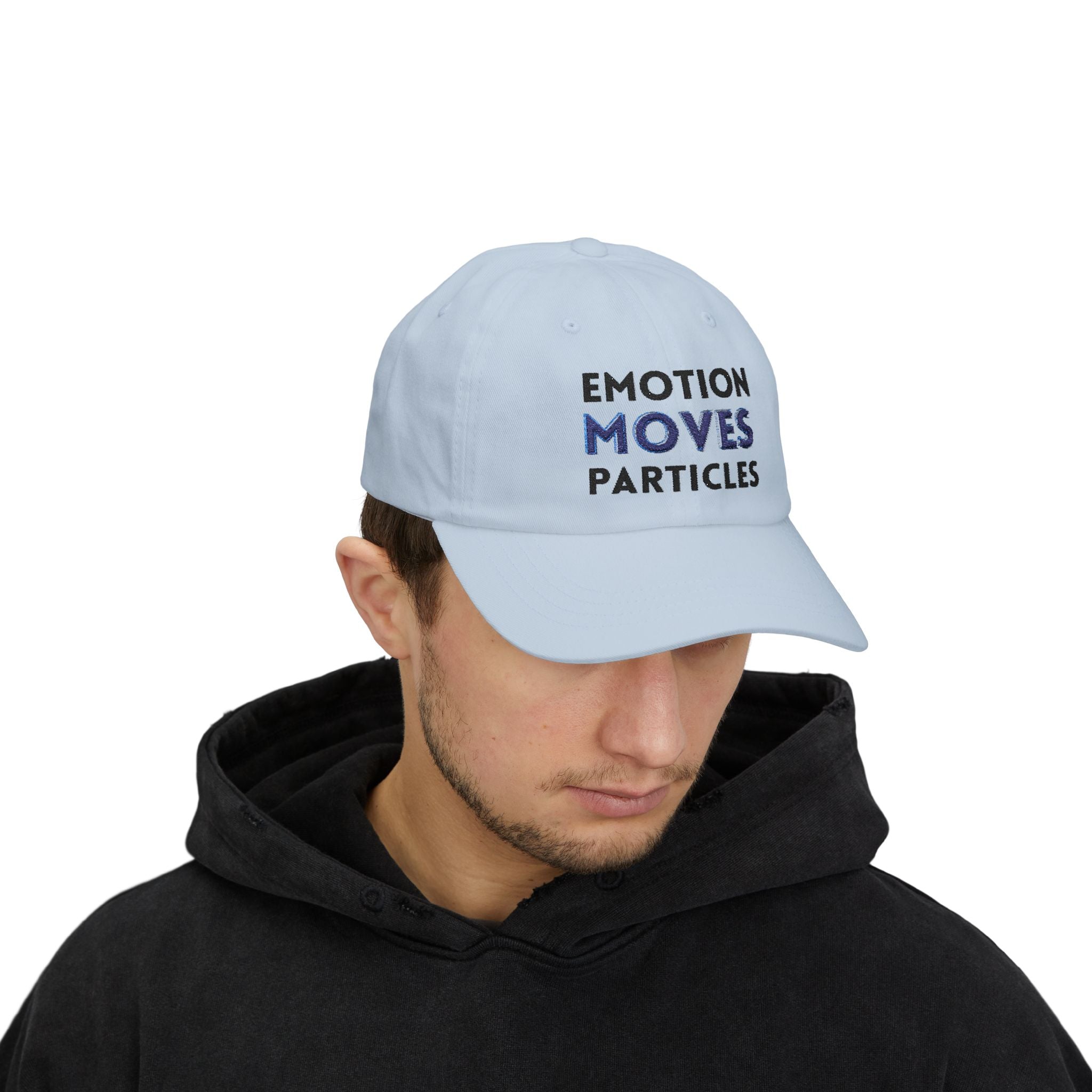 Emotions hýbou částicemi | Kšiltovka „Dad Cap“ – vyšívaná baseballová čepice