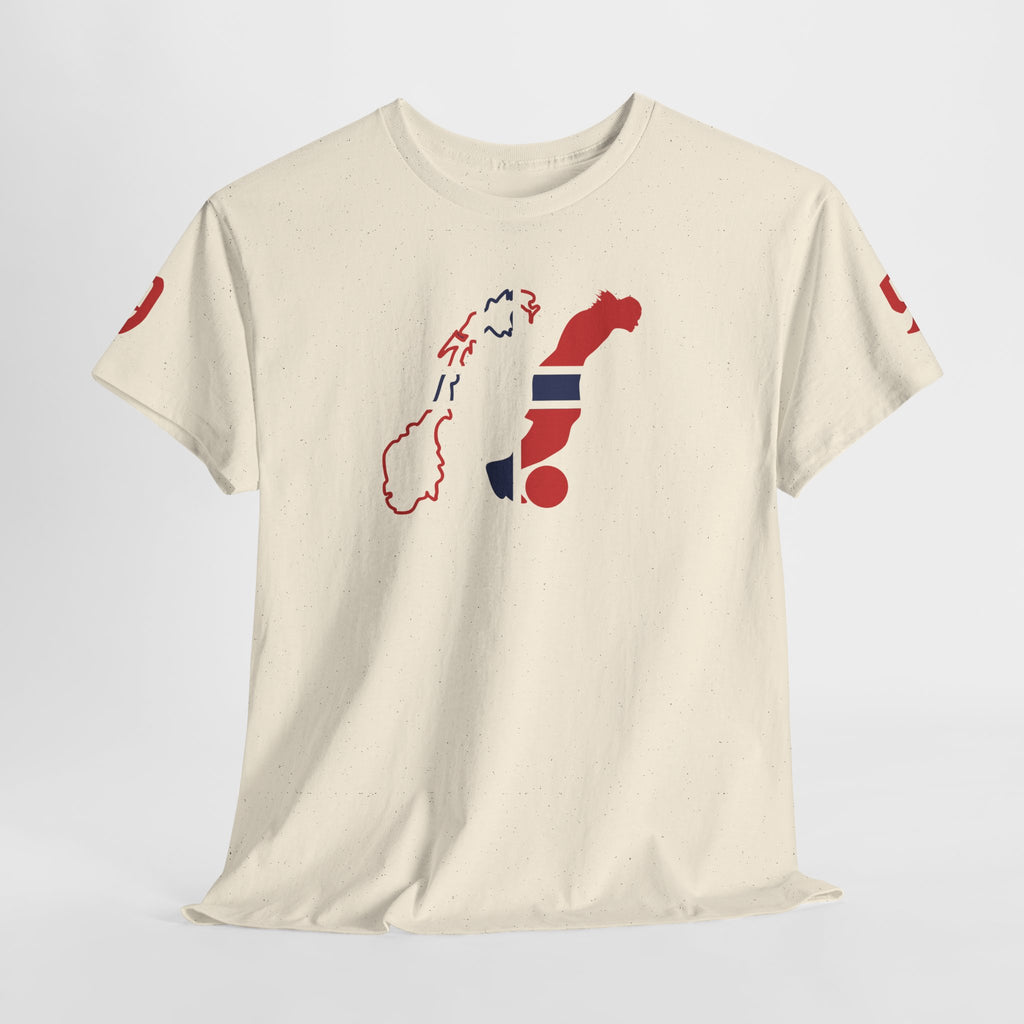 Haaland Norway Map Flag T‑Shirt — Scandinavian Pride Tee with Number 9