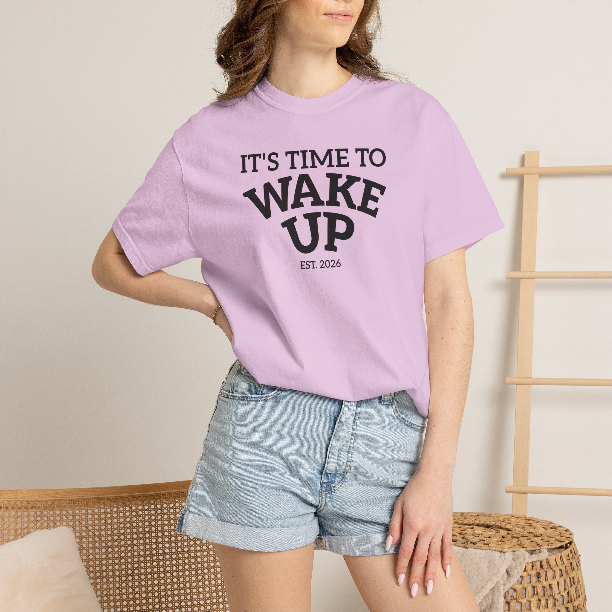 Wake Up Graphic T-Shirt — "It's Time to Wake Up" Casual Tee