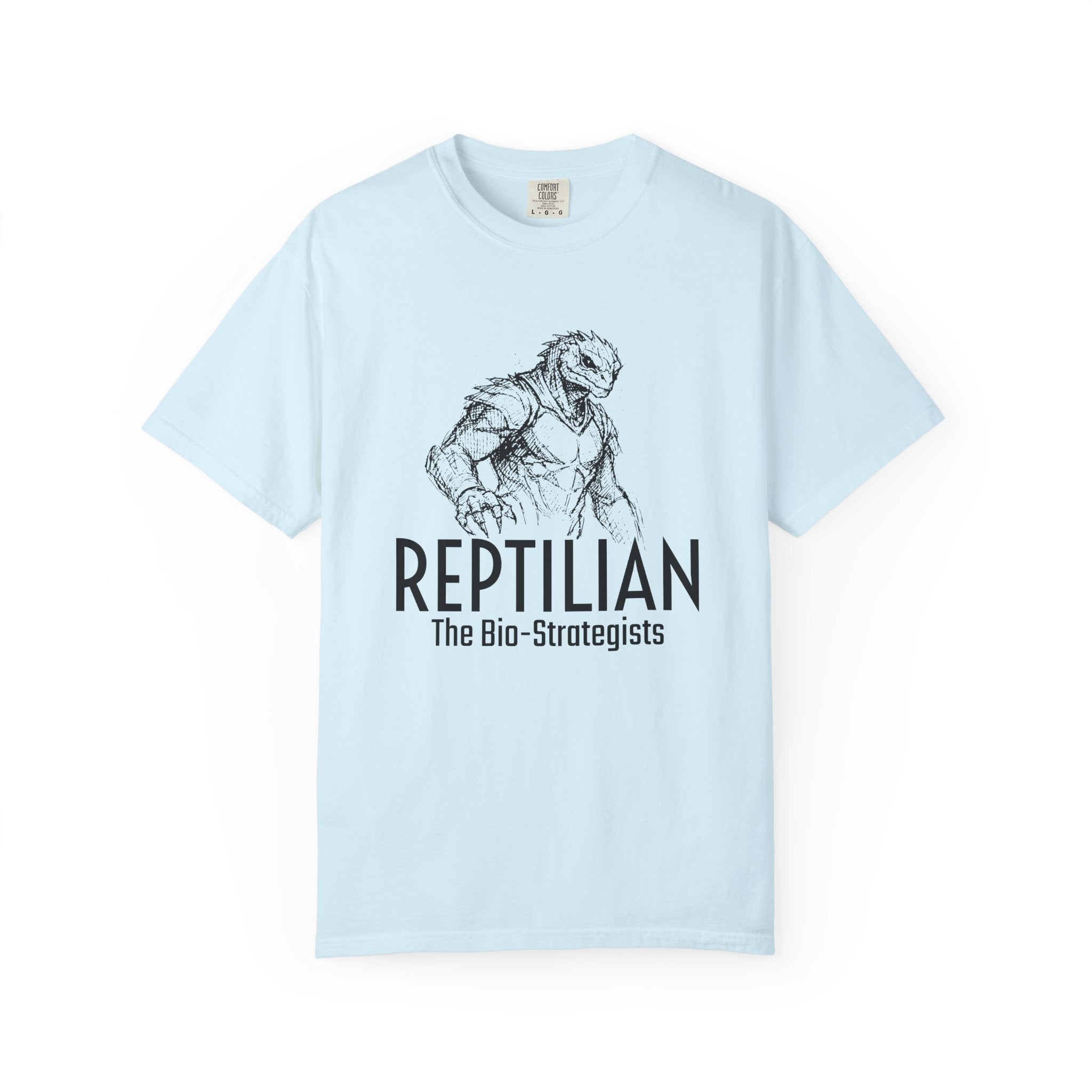 Alien Reptilian Graphic T-Shirt — "The Bio-Strategists" Illustrated Tee