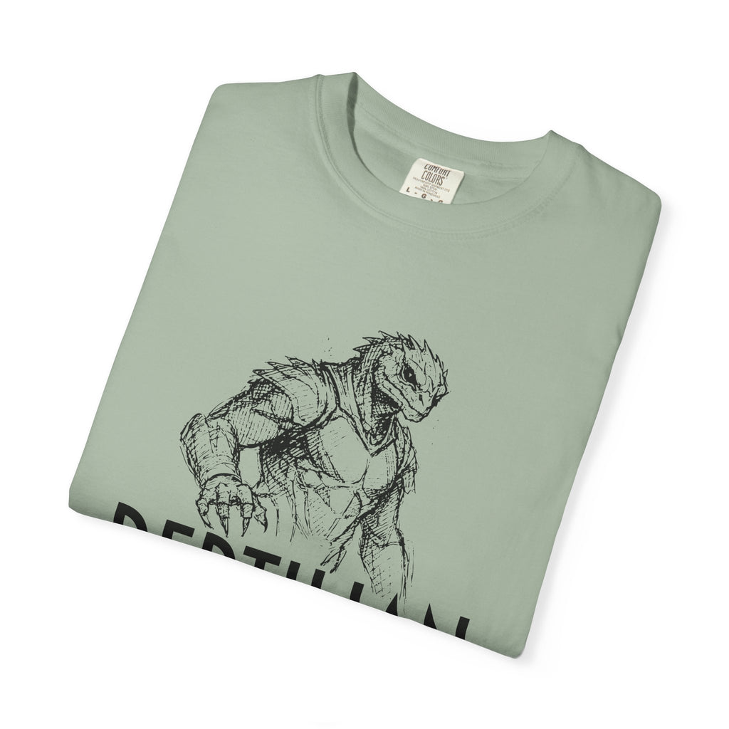 Alien Reptilian Graphic T-Shirt — "The Bio-Strategists" Illustrated Tee