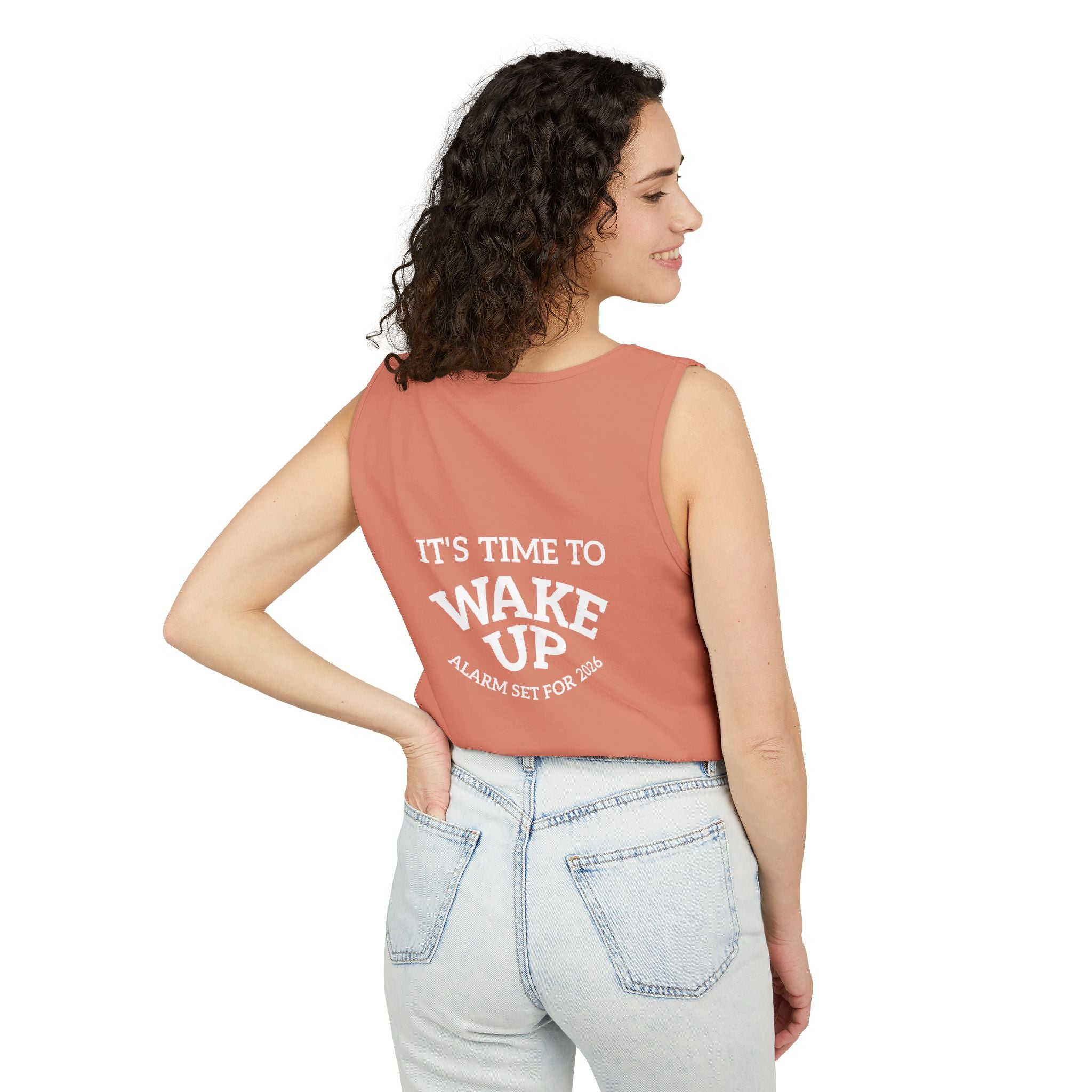 Wake Up Tank Top dark — Casual Graphic Tank