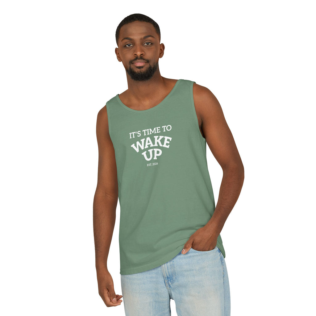 Wake Up Tank Top dark — Casual Graphic Tank