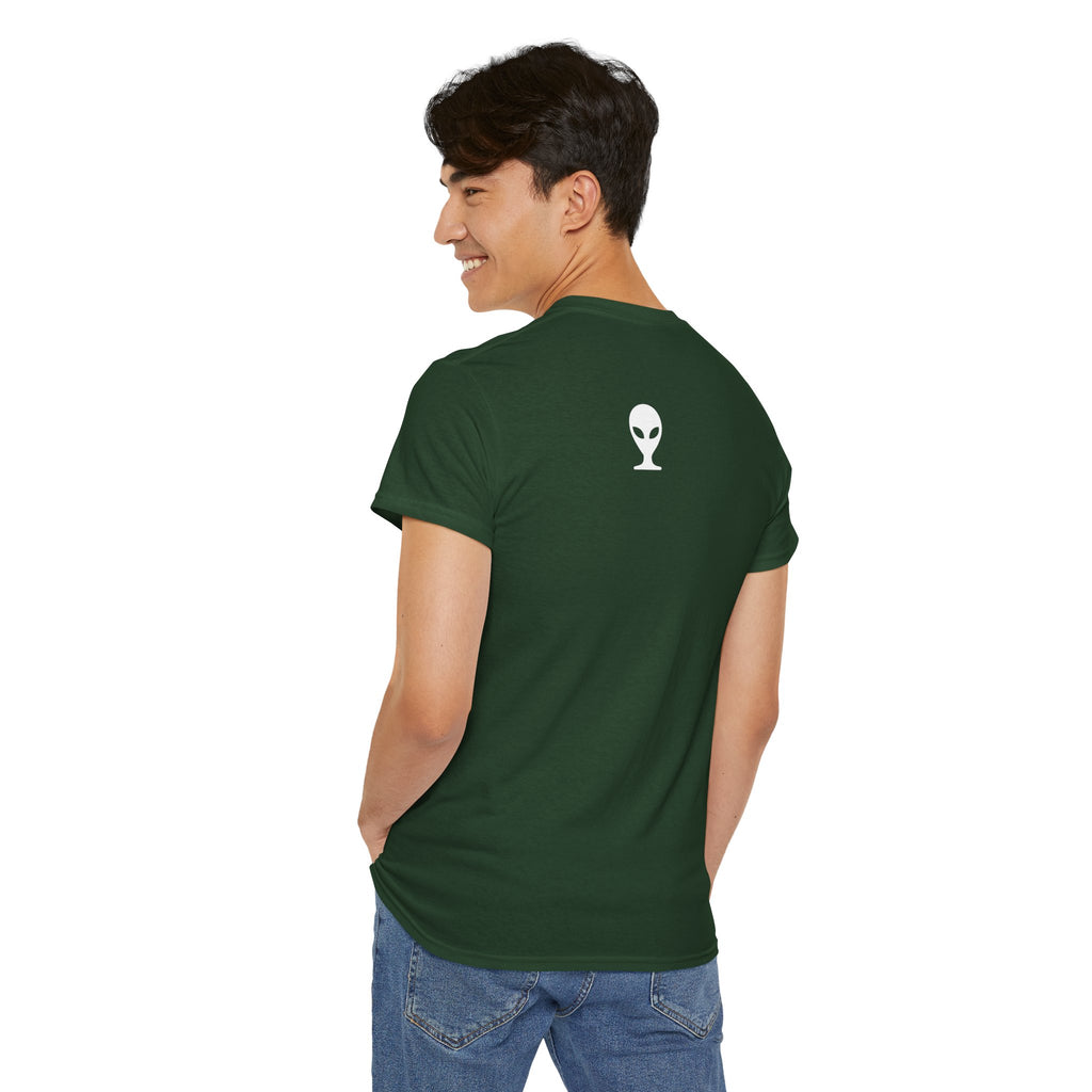 Alien Tee — Minimal "They Are Real" Vertical Graphic T-Shirt dark