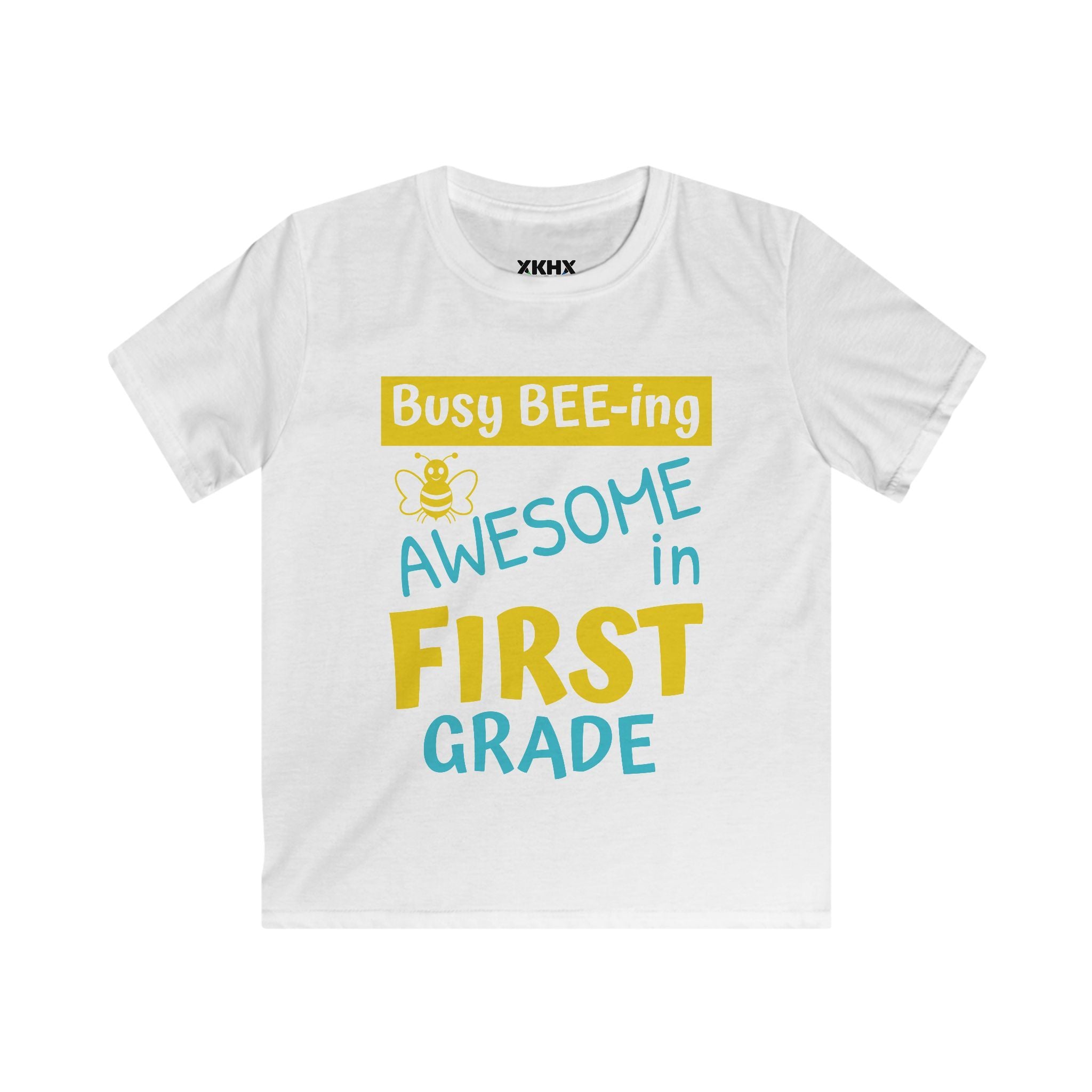Personalizable "Busy BEE-ing Awesome in [XX] Grade" Kids Tee