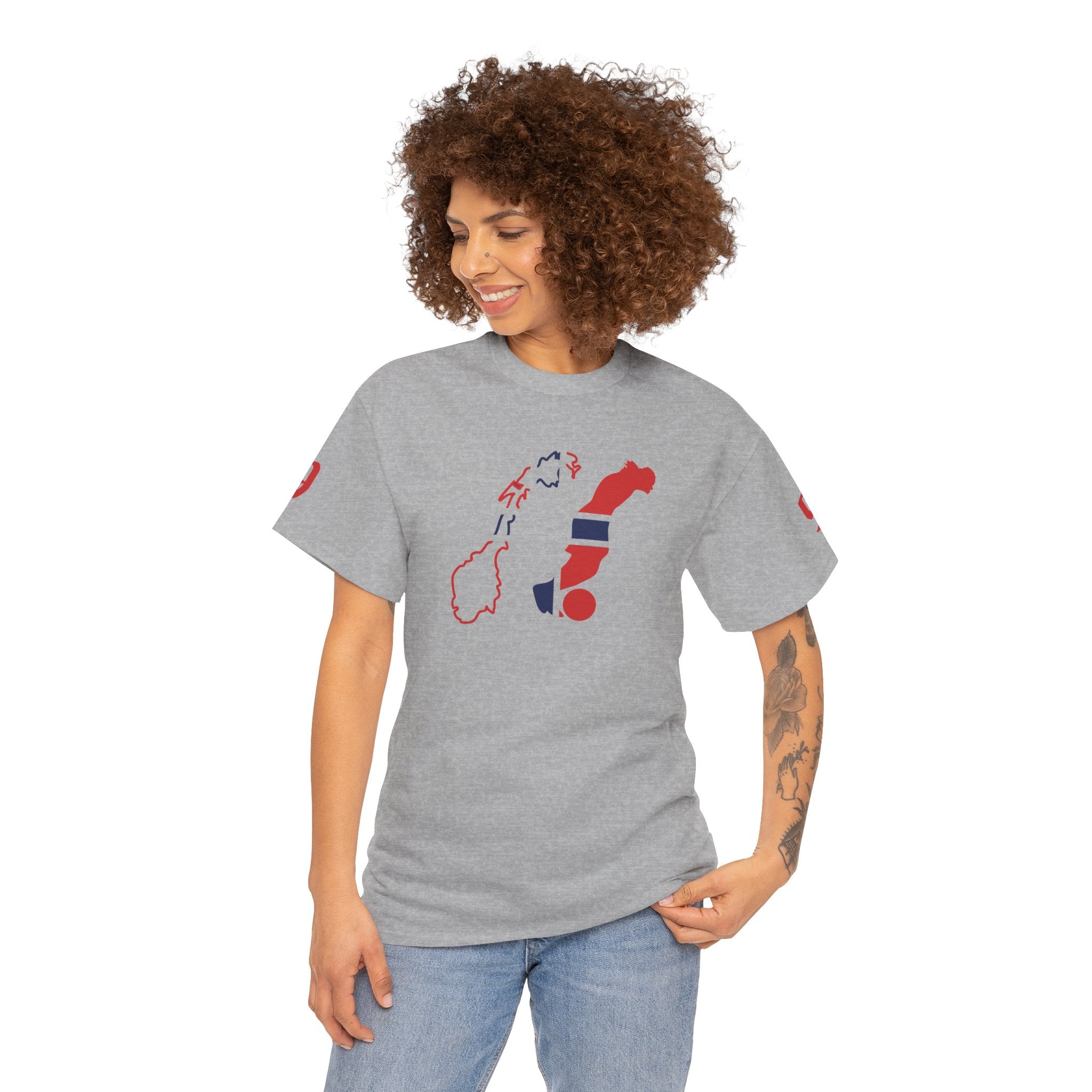 Haaland Norway Map Flag T‑Shirt — Scandinavian Pride Tee with Number 9