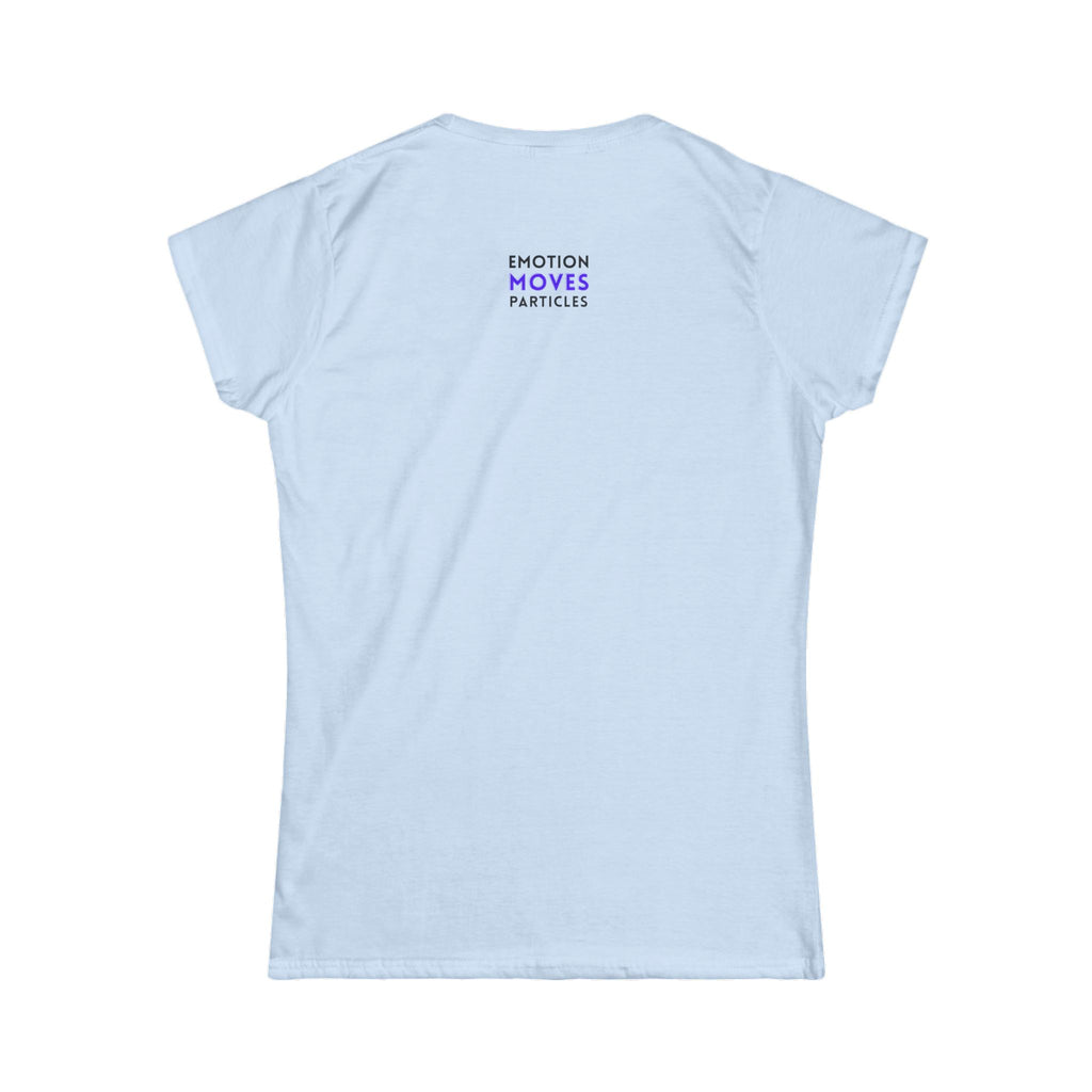 Emotion Moves Particles Tee — Women's Inspirational Graphic T‑Shirt