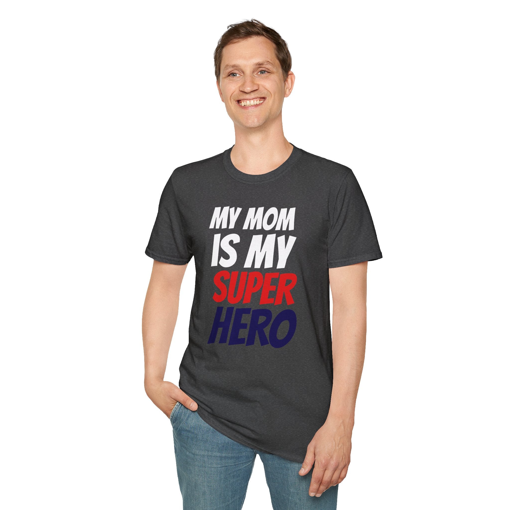 Superhero Mom T-Shirt — "My Mom Is My Superhero" Positive Message Tee