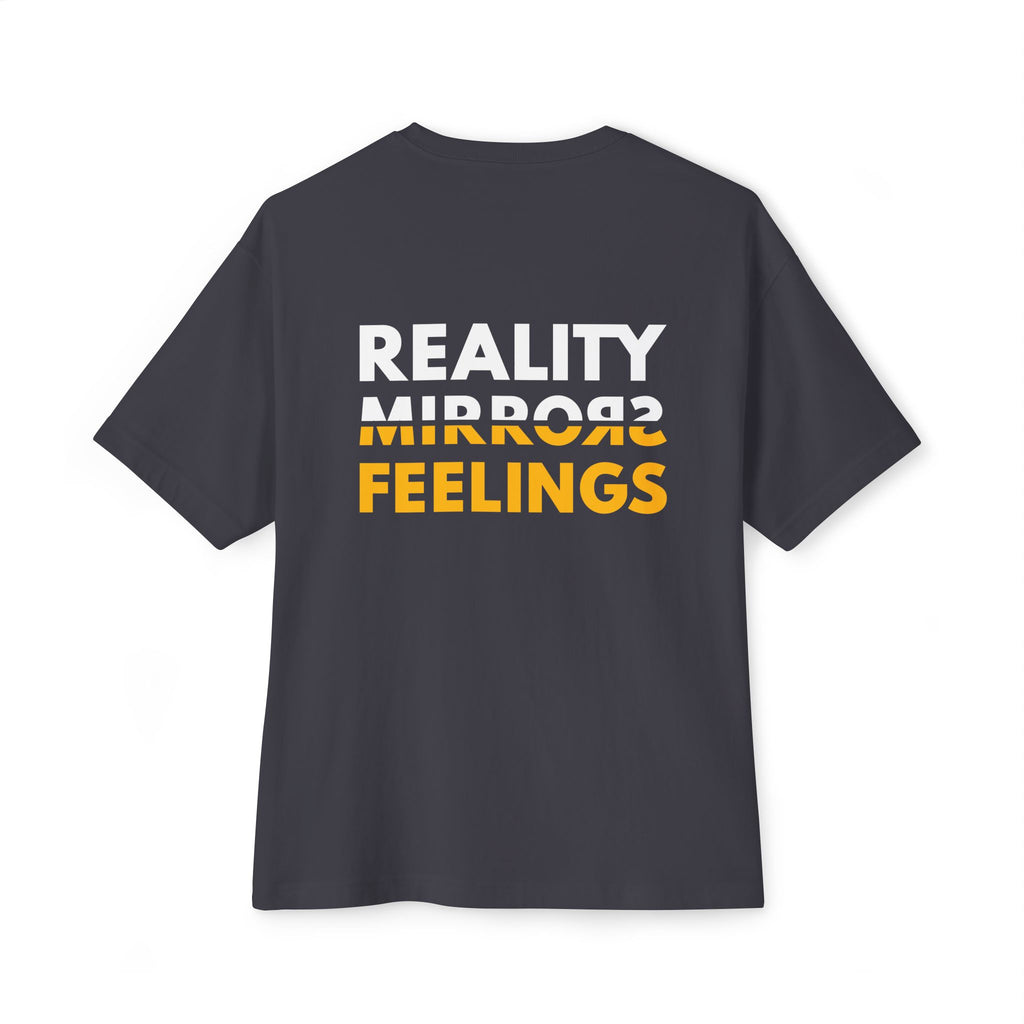 Reality Dark Tee — Reality Mirrors Feelings Minimalist Motivational Graphic T-Shirt