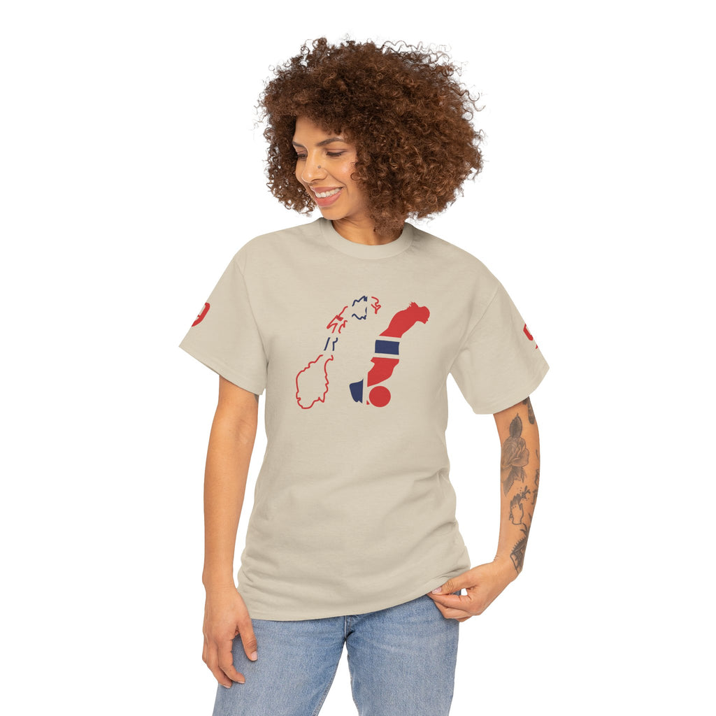 Haaland Norway Map Flag T‑Shirt — Scandinavian Pride Tee with Number 9