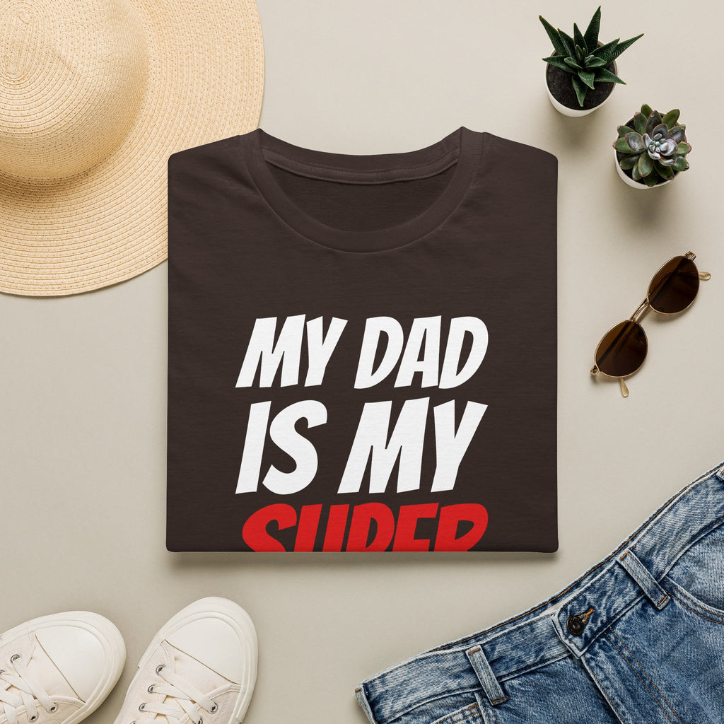 Superhero Dad T-Shirt — "My Dad Is My Superhero" Positive Message Tee