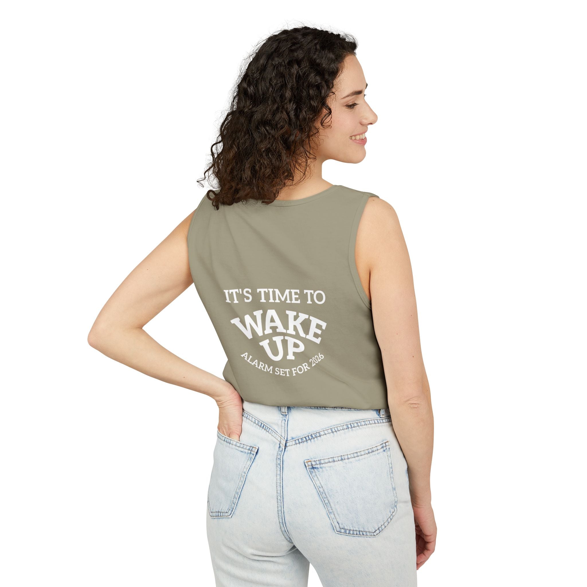 Wake Up Tank Top dark — Casual Graphic Tank