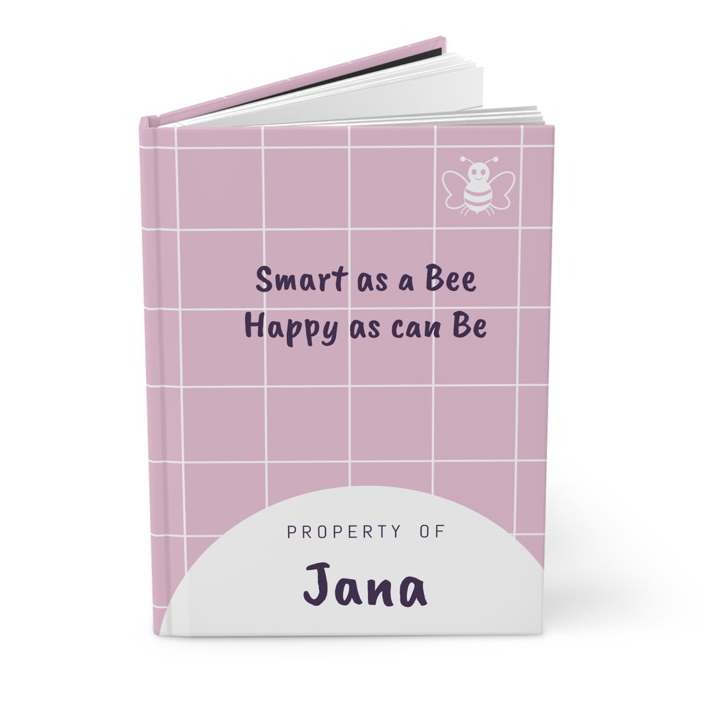 Personalized 'Smart as a Bee, Happy as can Be' Hardcover Journal