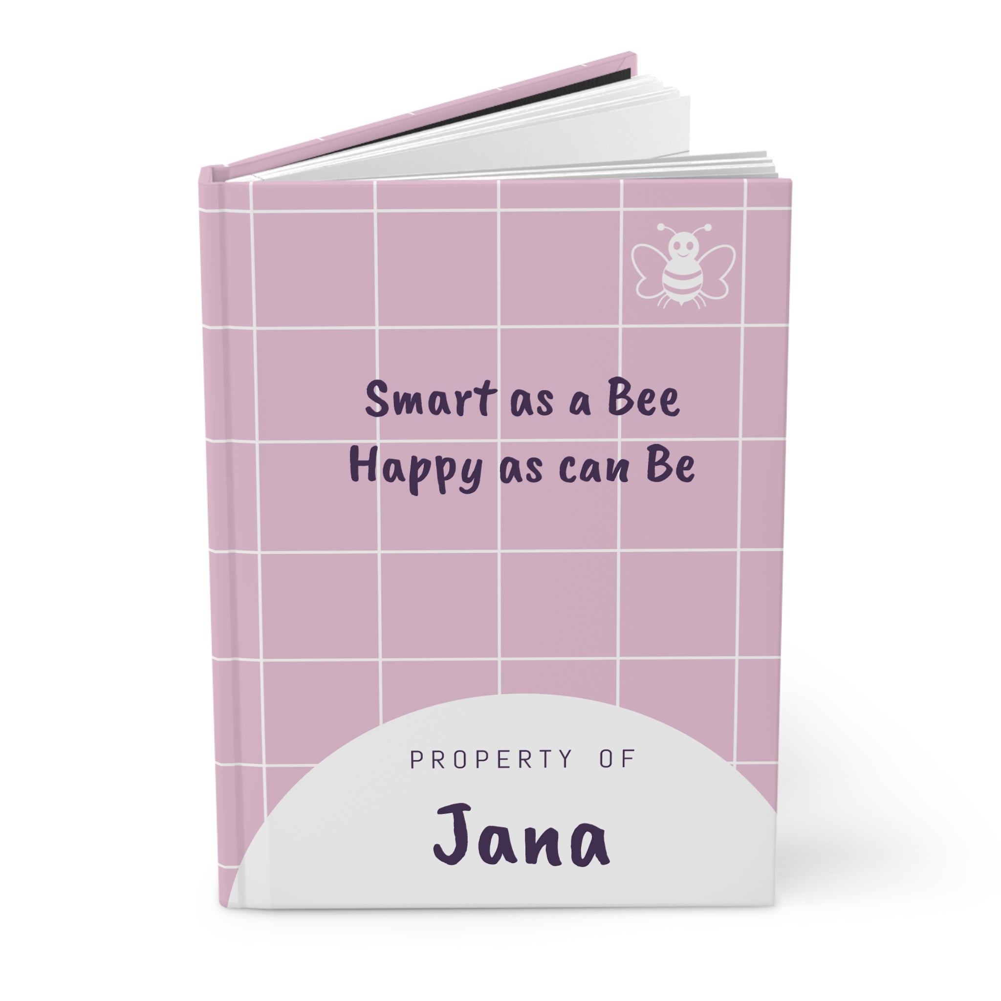 Personalized 'Smart as a Bee, Happy as can Be' Hardcover Journal