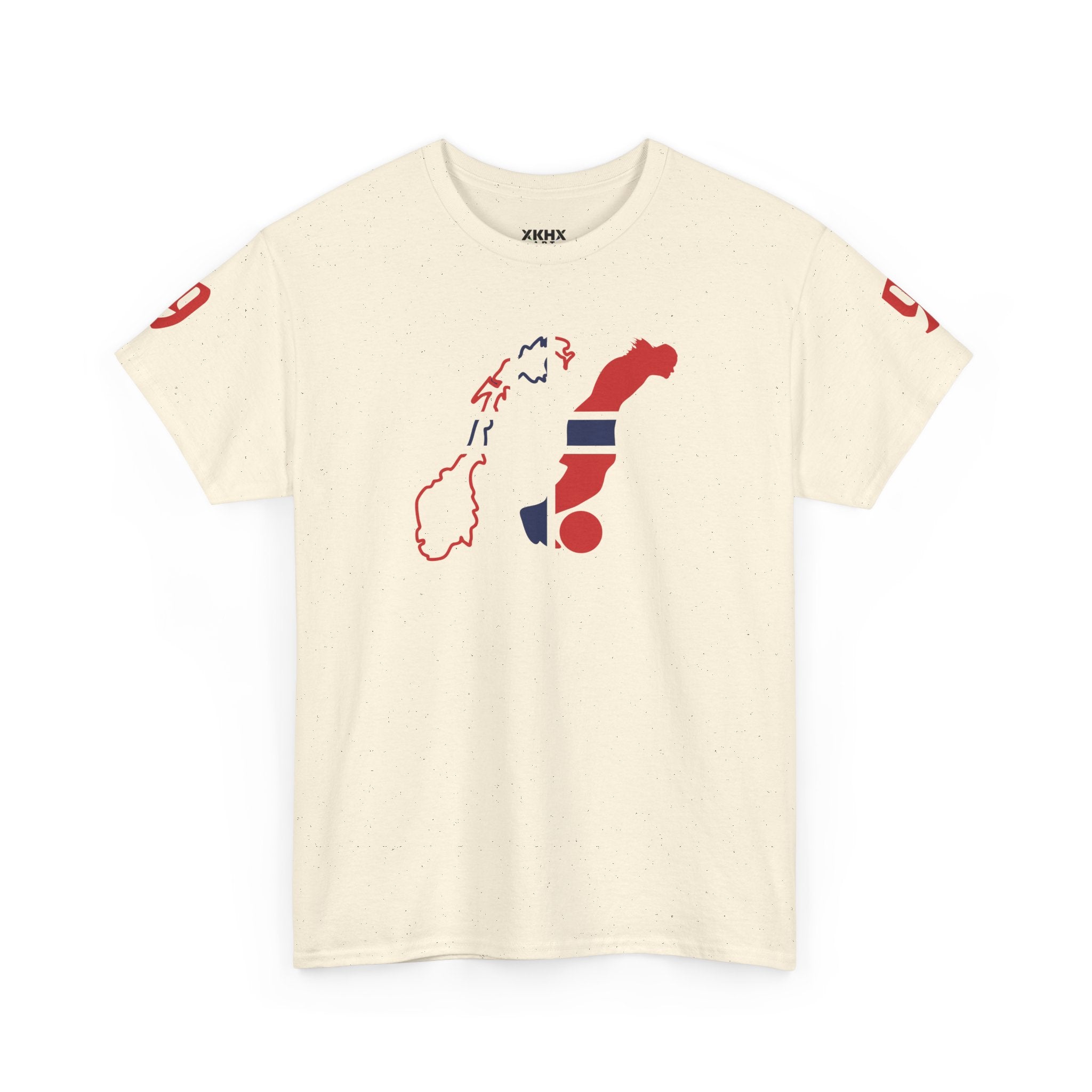 Haaland Norway Map Flag T‑Shirt — Scandinavian Pride Tee with Number 9