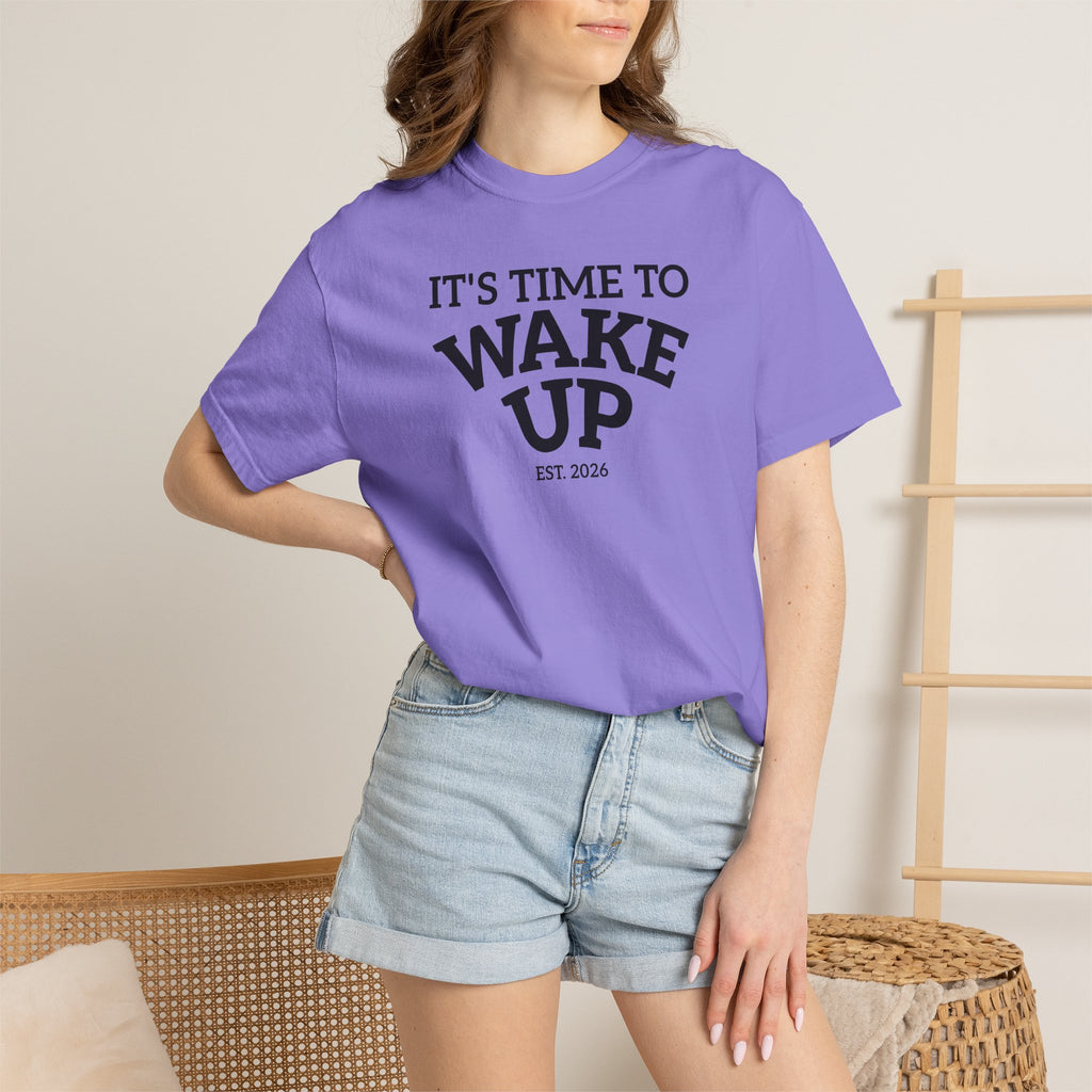 Wake Up Graphic T-Shirt — "It's Time to Wake Up" Casual Tee