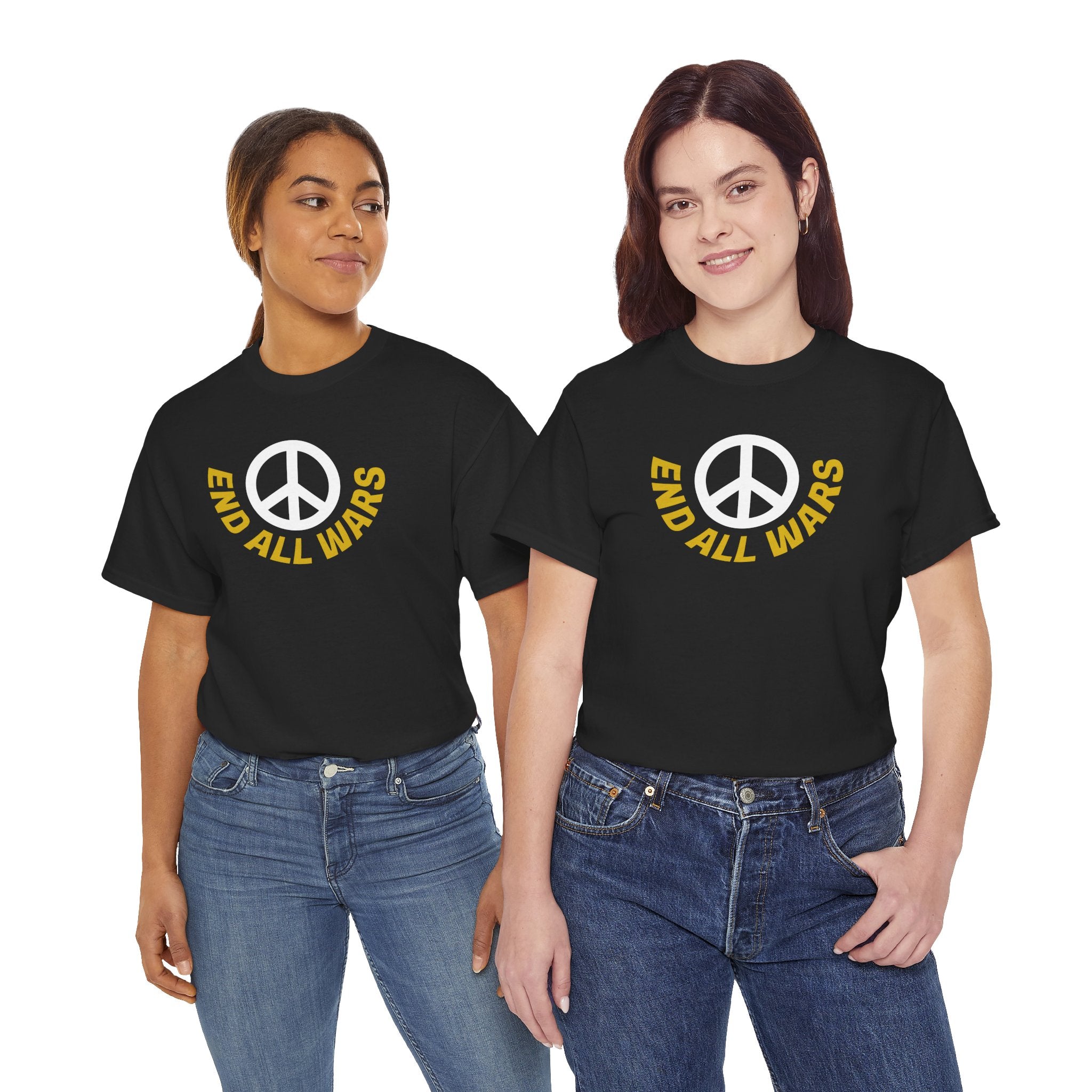 Peace Symbol T-Shirt — "End All Wars" Anti-War Graphic Tee