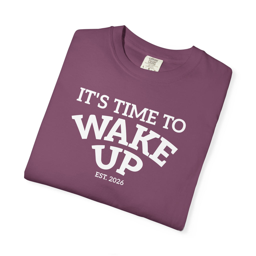 Wake Up Graphic T-Shirt — "It's Time to Wake Up" Casual Tee dark