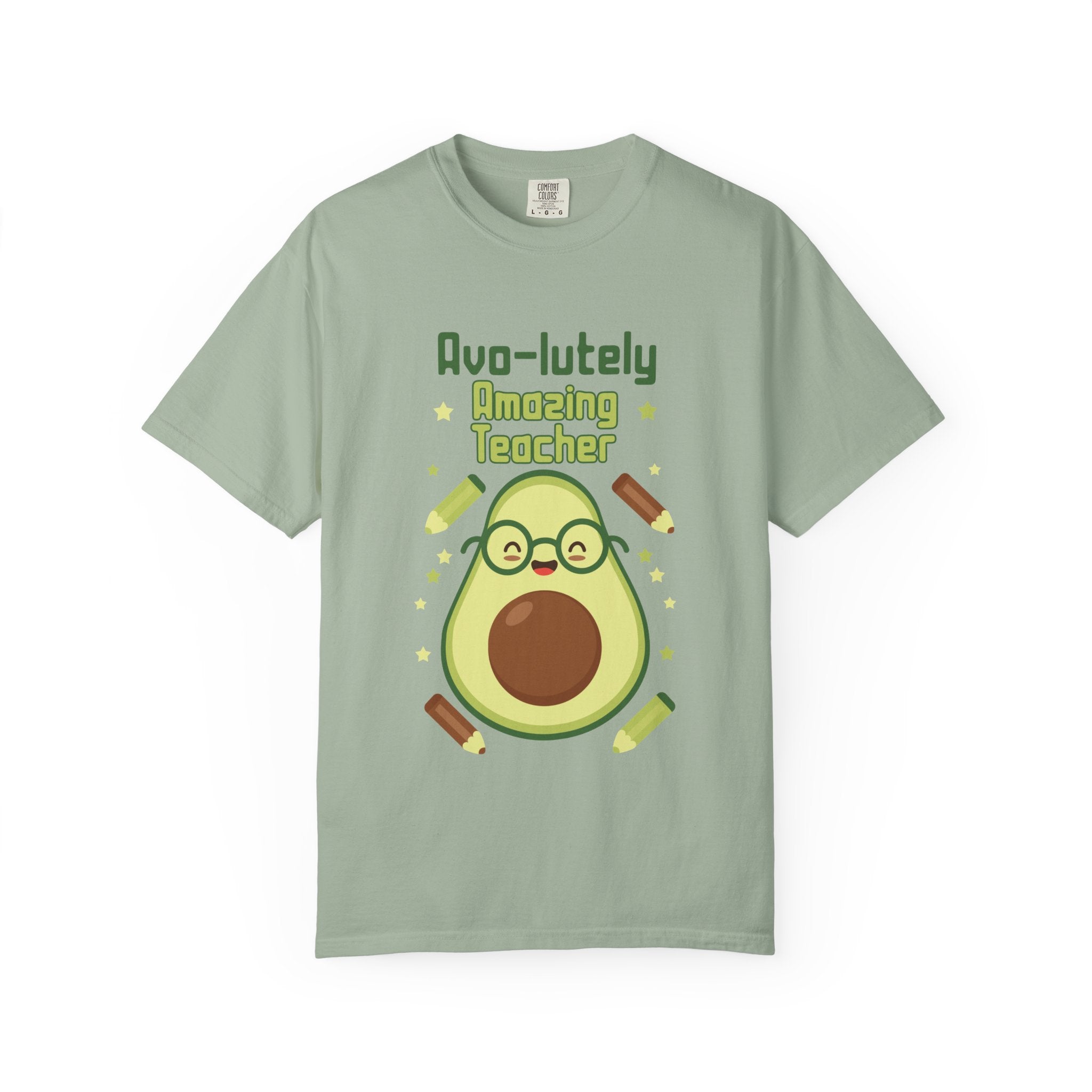 Personalizable "Avo-lutely Amazing Teacher" T-Shirt — Cute Avocado [XX] Grade Teacher Tee