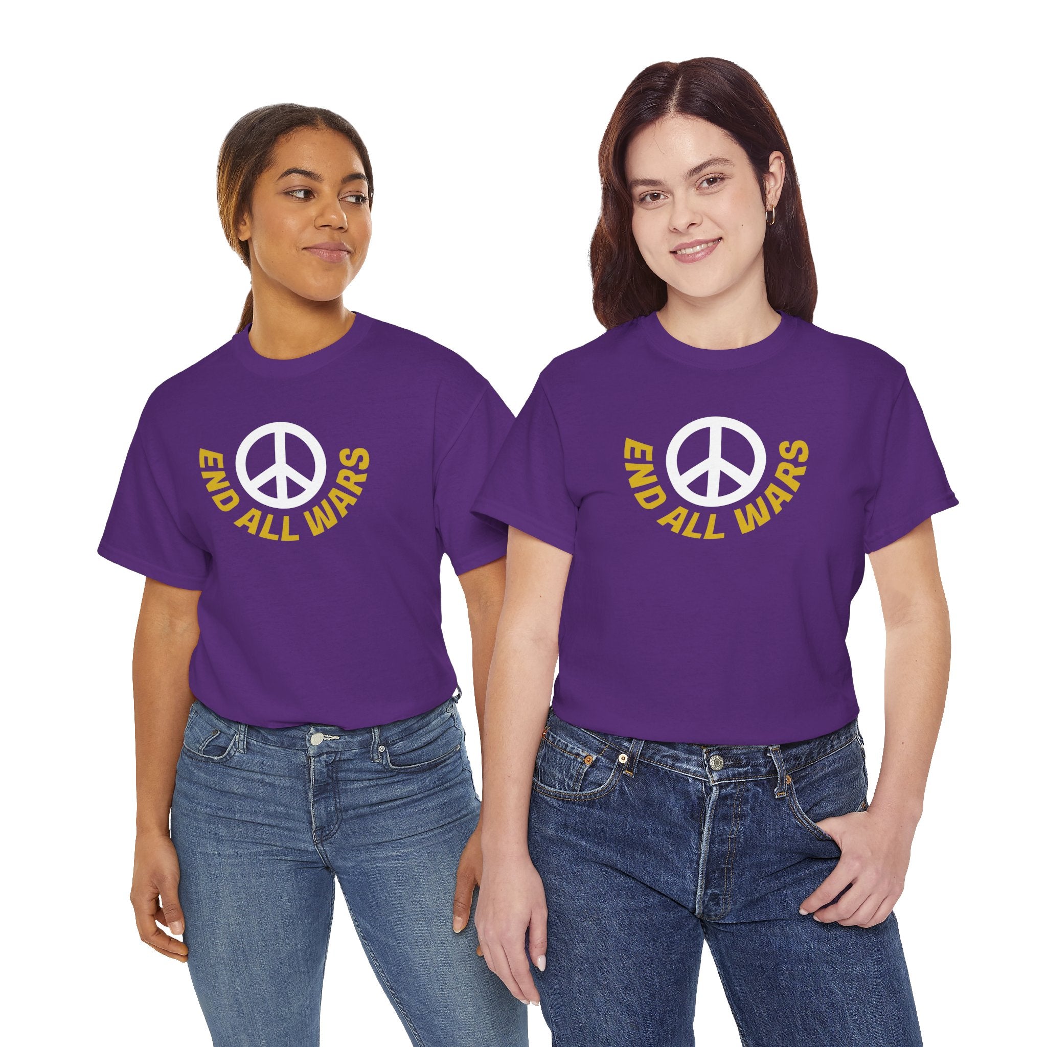 Peace Symbol T-Shirt — "End All Wars" Anti-War Graphic Tee
