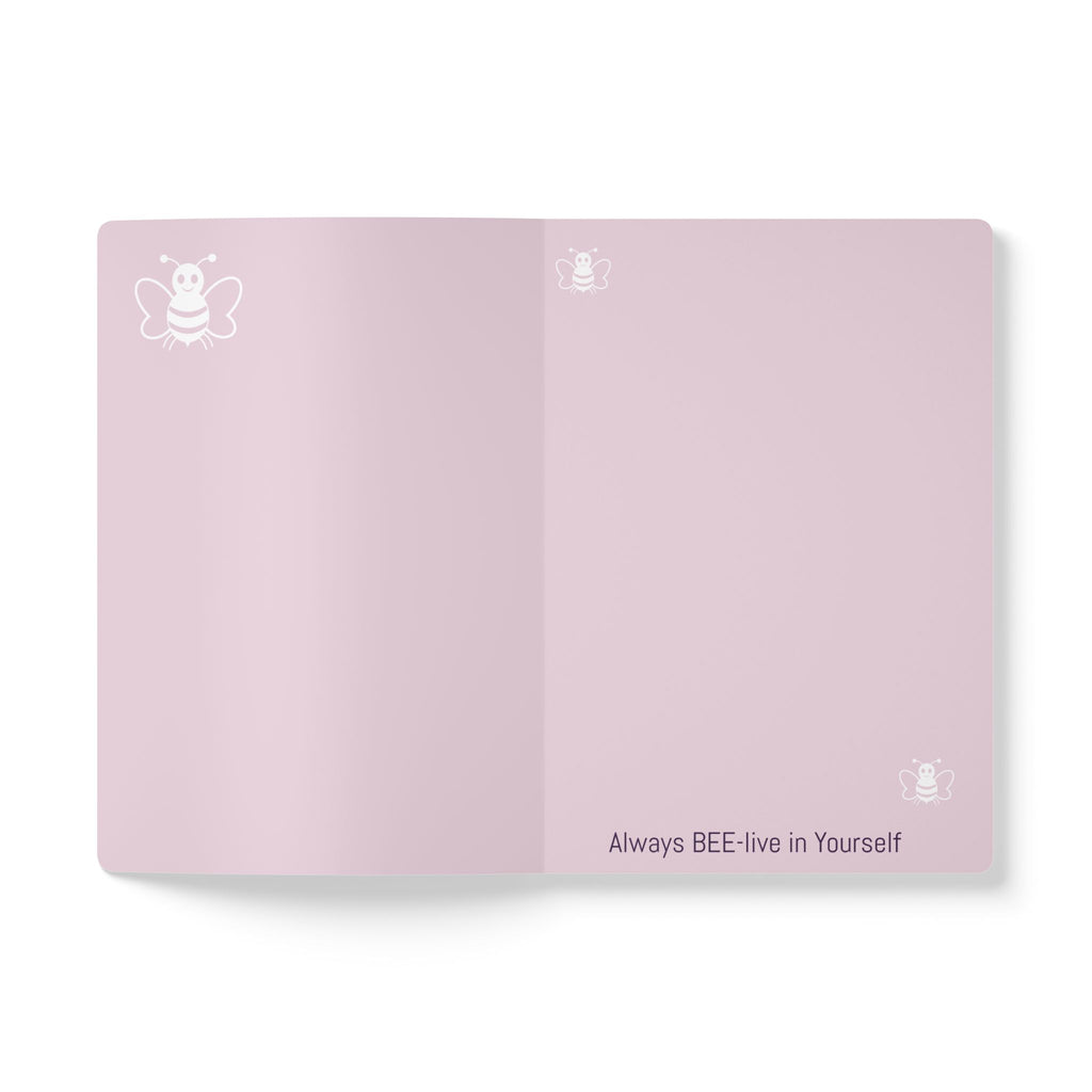 Personalized "Property of [Name]" Bee-lieve In Yourself Softcover Journal — Inspirational Notebook