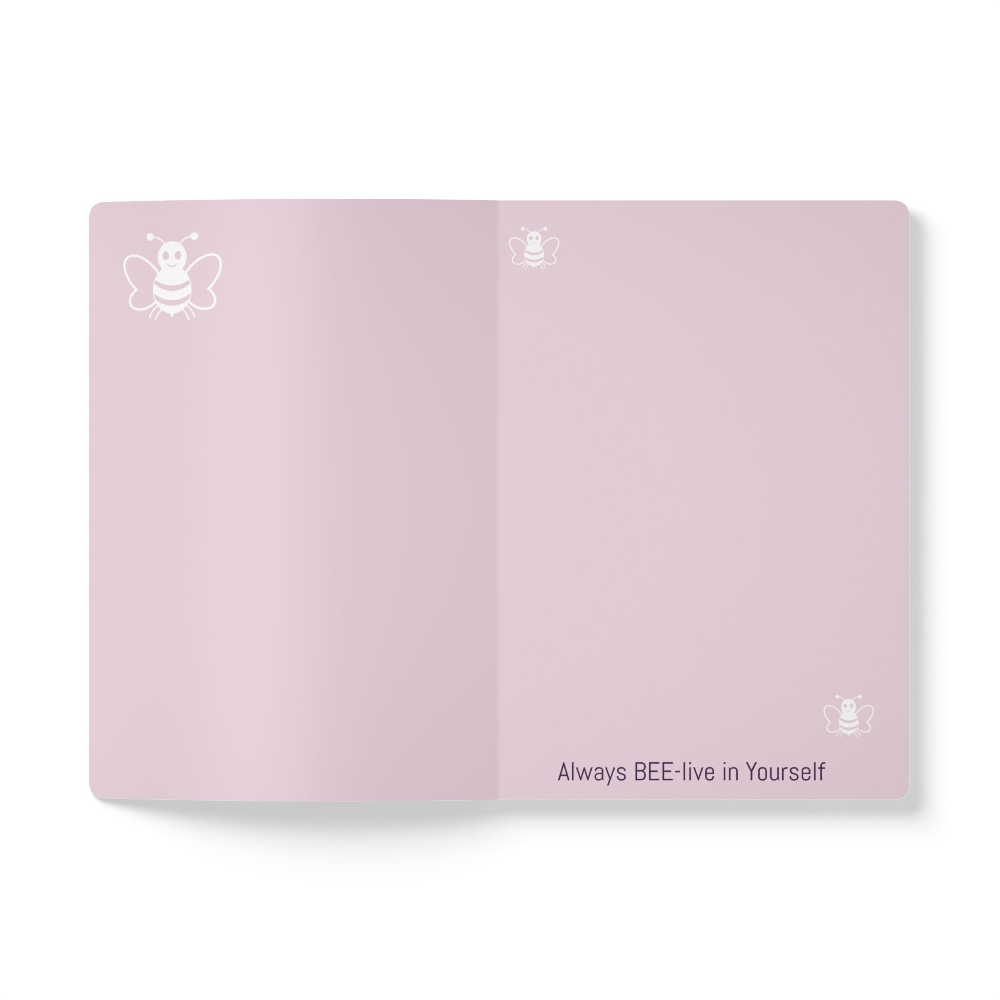 Personalized "Property of [Name]" Bee-lieve In Yourself Softcover Journal — Inspirational Notebook