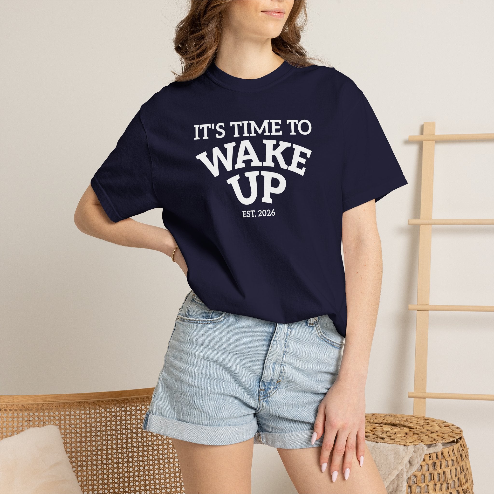 Wake Up Graphic T-Shirt — "It's Time to Wake Up" Casual Tee dark