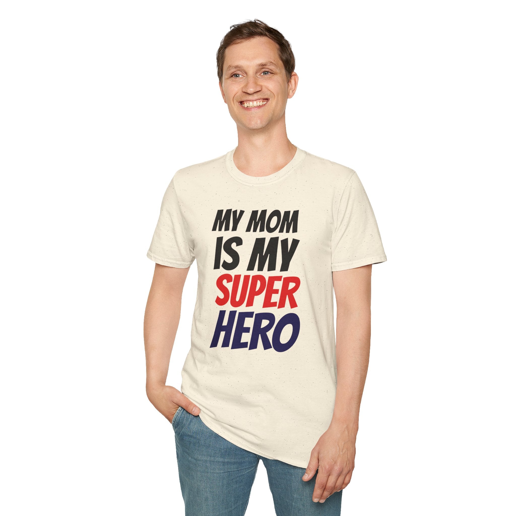 Superhero Mom T-Shirt — "My Mom Is My Superhero" Positive Message Tee